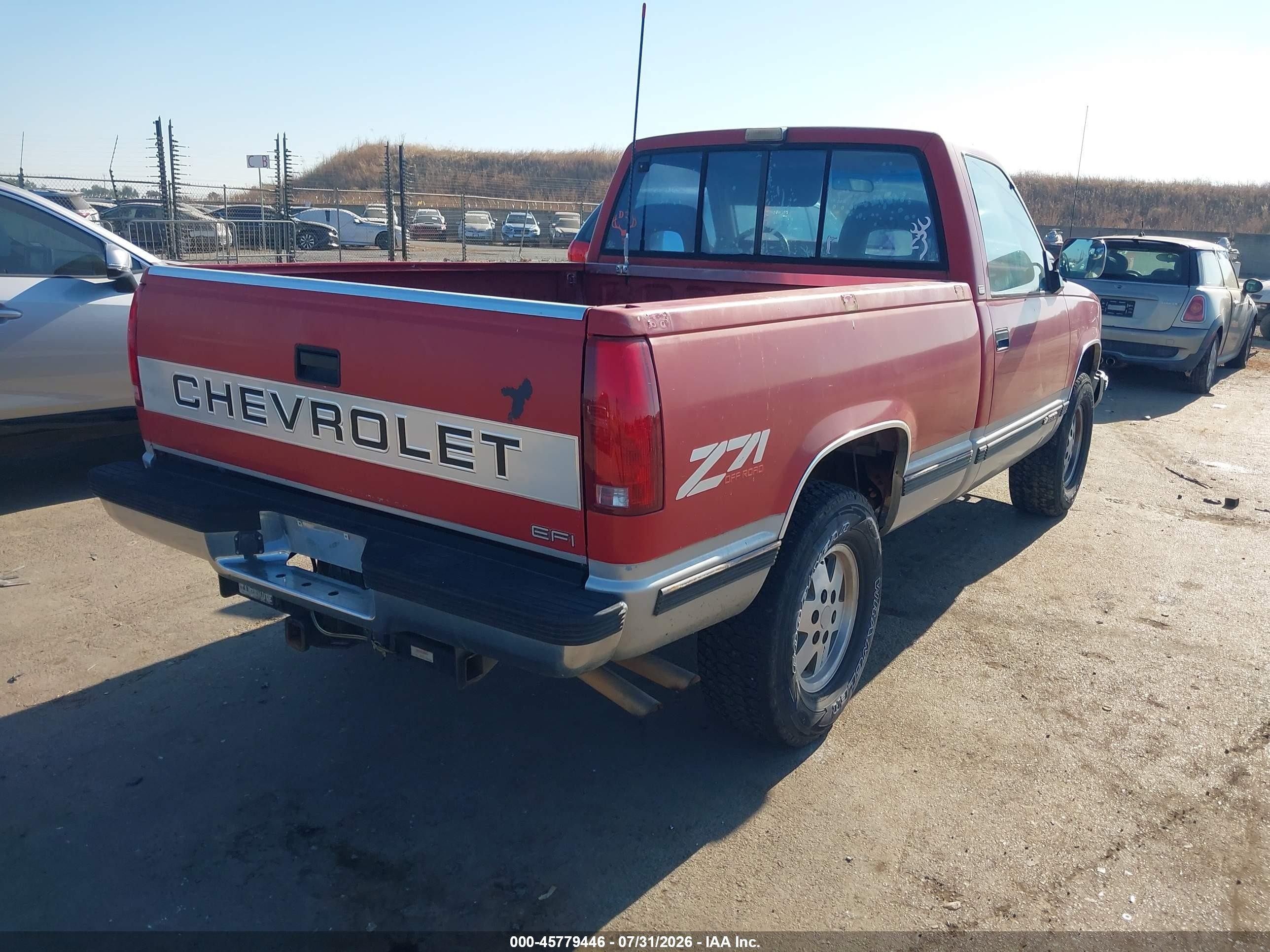 1990 Chevrolet Gmt-400 K1500 Красный vin: 1GCDK14K5LZ157486