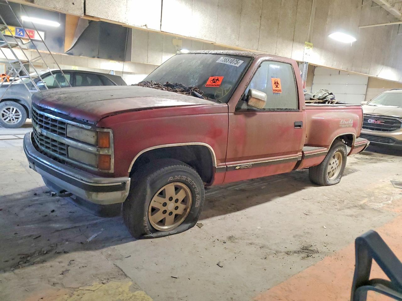 1991 Chevrolet Gmt-400 Red vin: 1GCDK14K6MZ174086