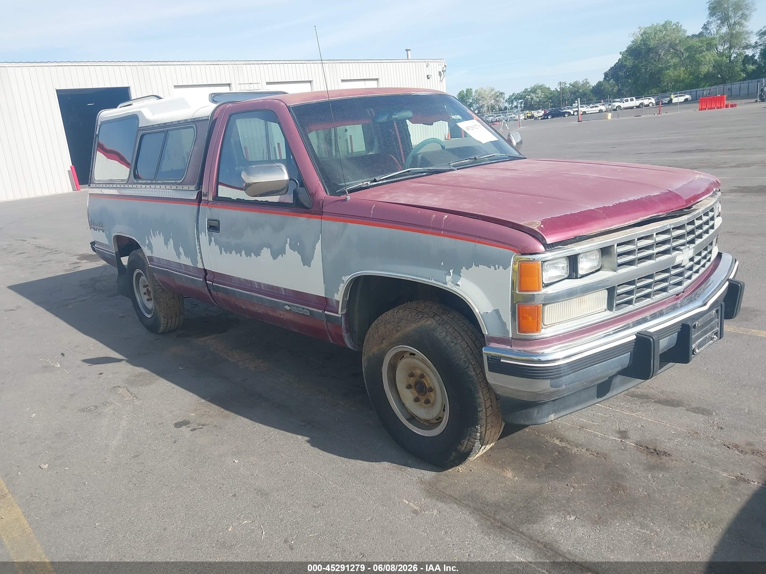 1988 Chevrolet Gmt-400 K1500 Red vin: 1GCDK14K8JE129430
