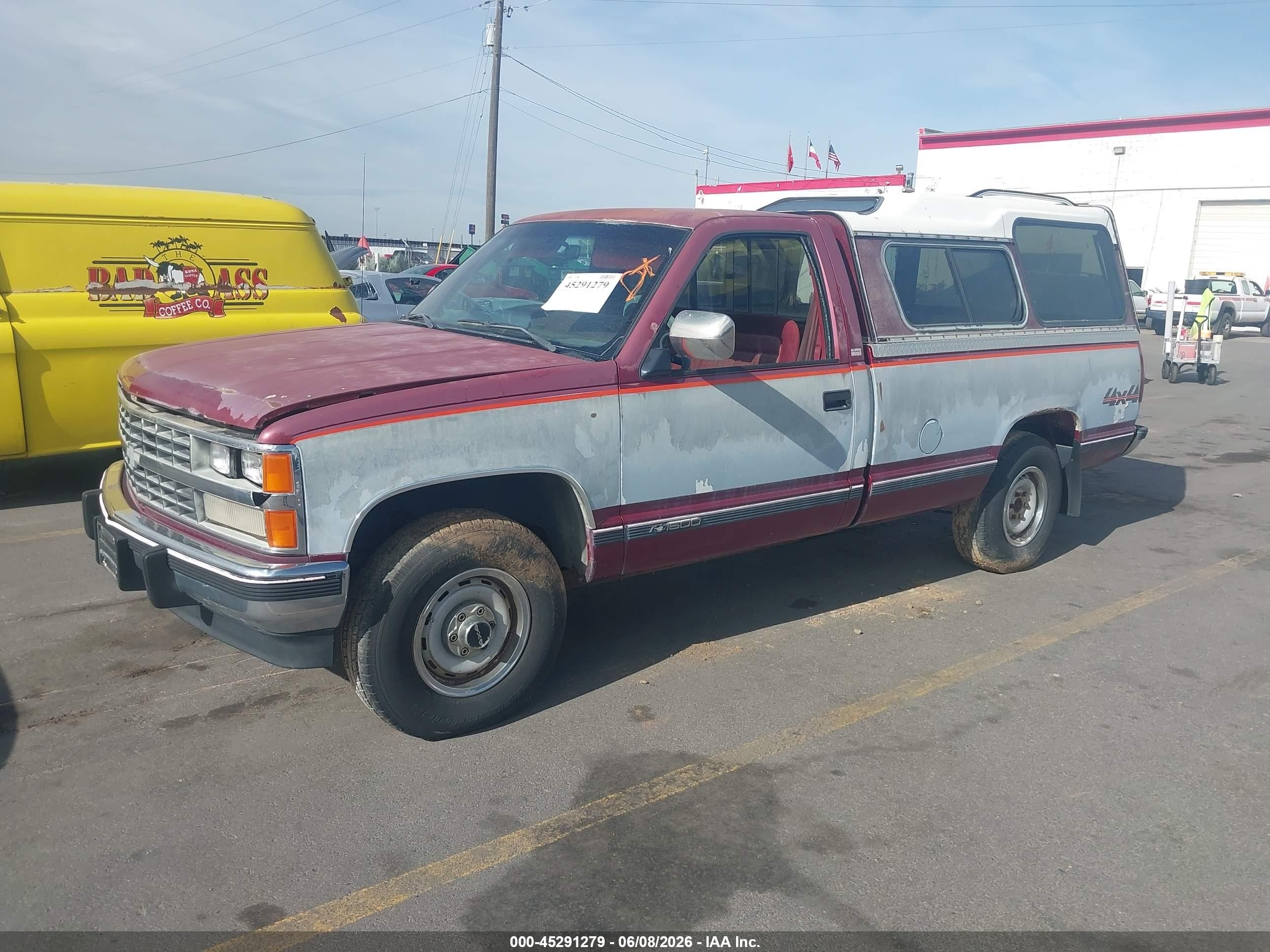1988 Chevrolet Gmt-400 K1500 Red vin: 1GCDK14K8JE129430