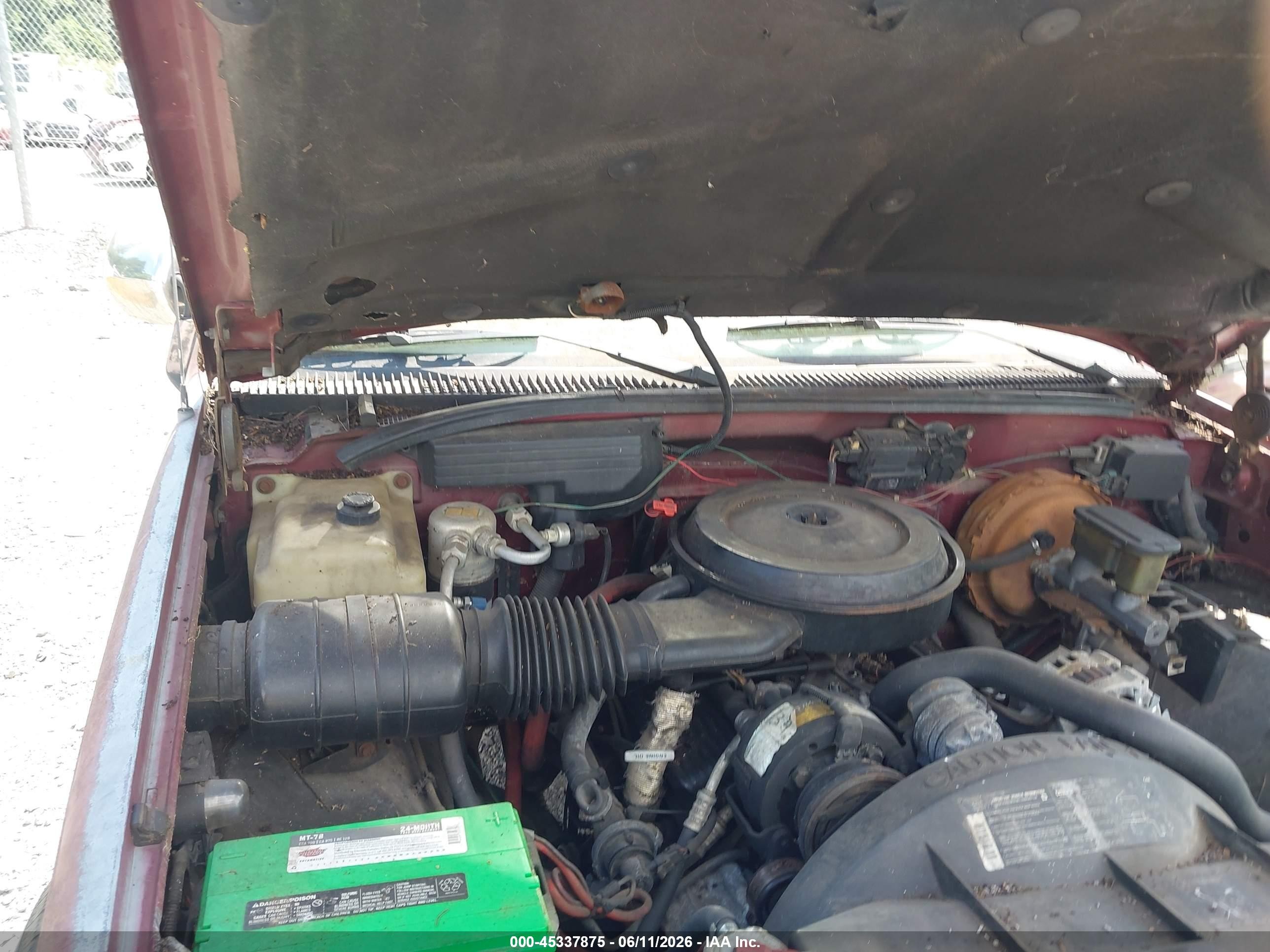 1988 Chevrolet Gmt-400 K1500 Maroon vin: 1GCDK14KXJZ233605