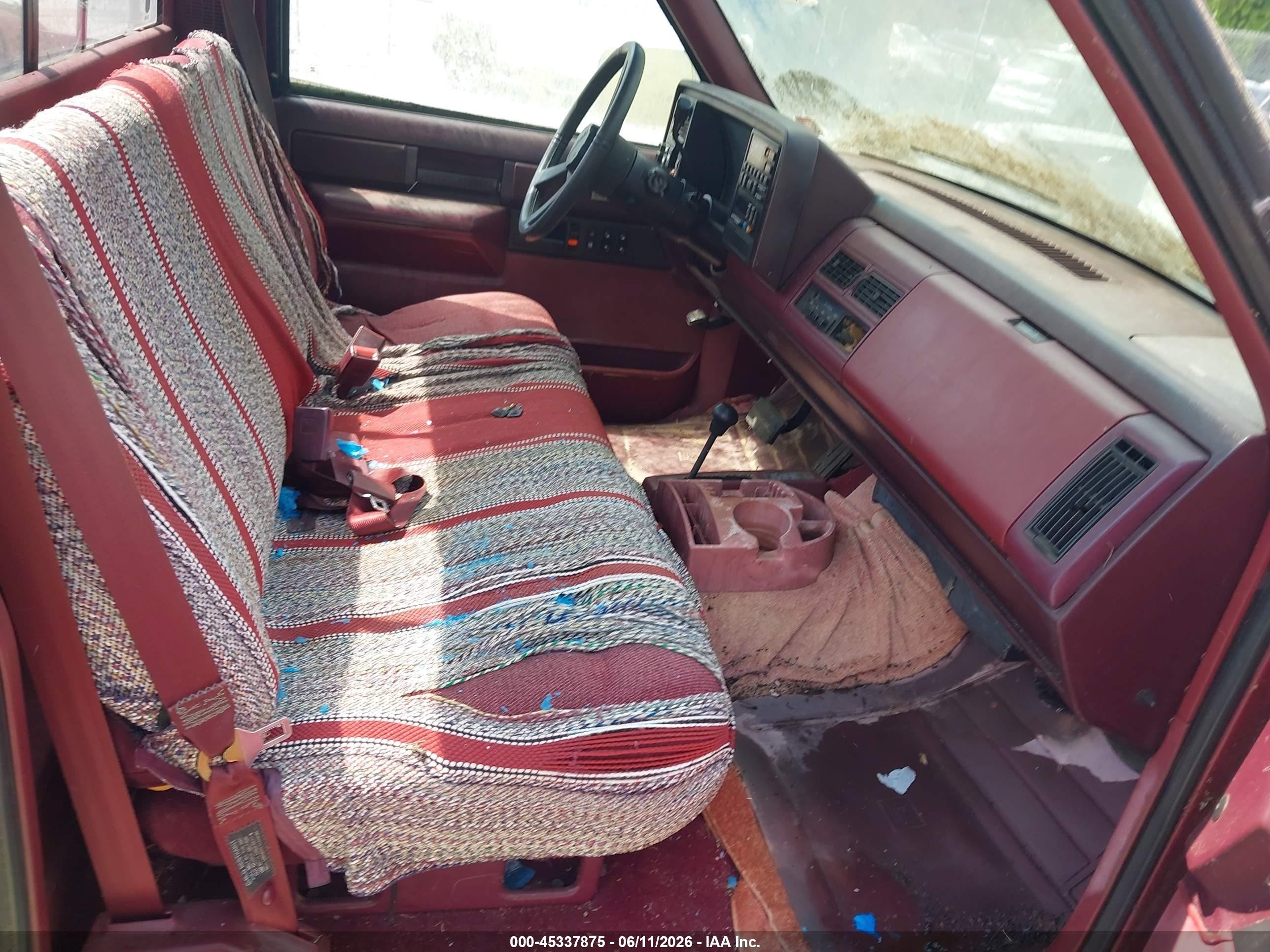 1988 Chevrolet Gmt-400 K1500 Maroon vin: 1GCDK14KXJZ233605