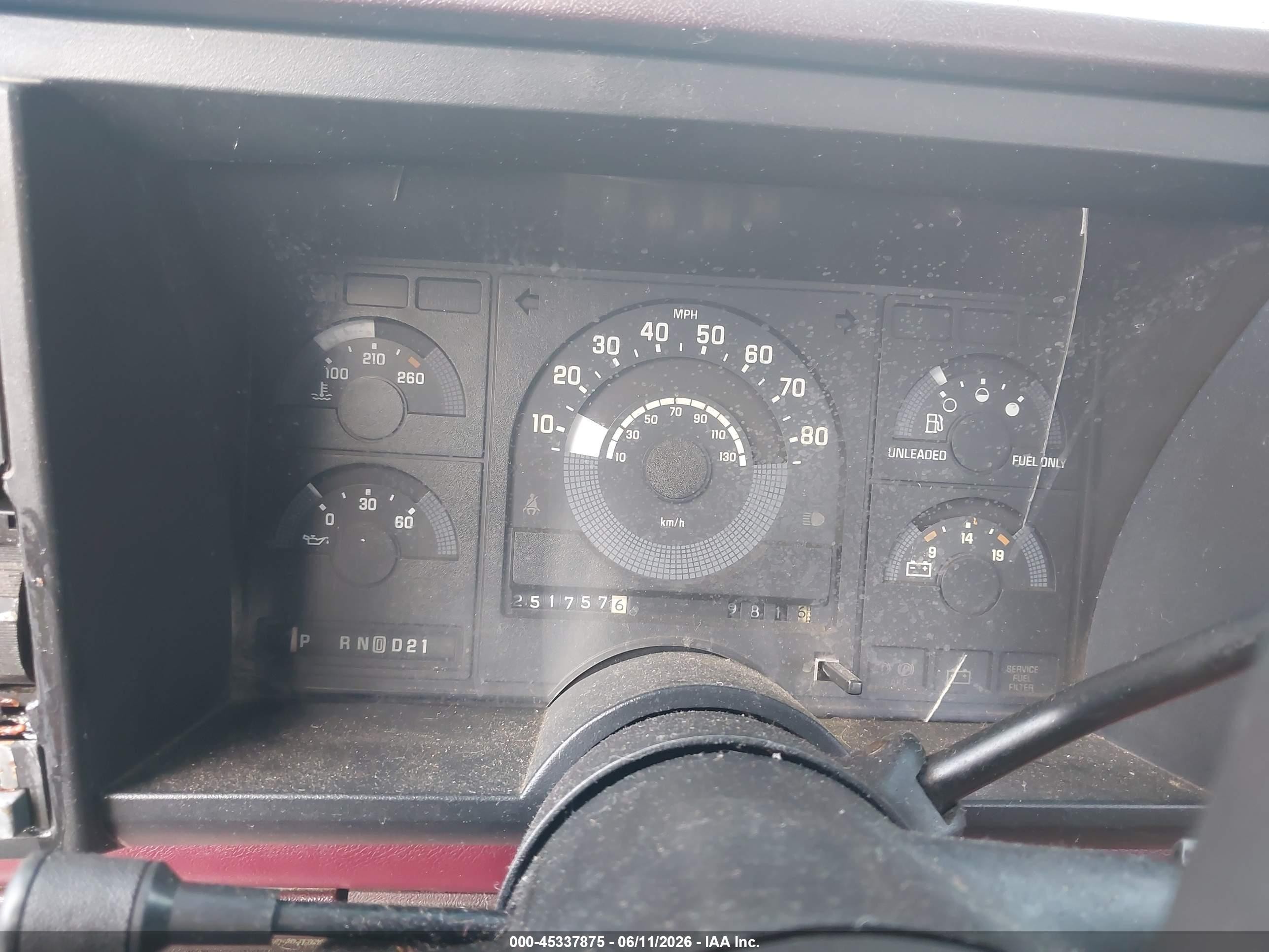 1988 Chevrolet Gmt-400 K1500 Maroon vin: 1GCDK14KXJZ233605