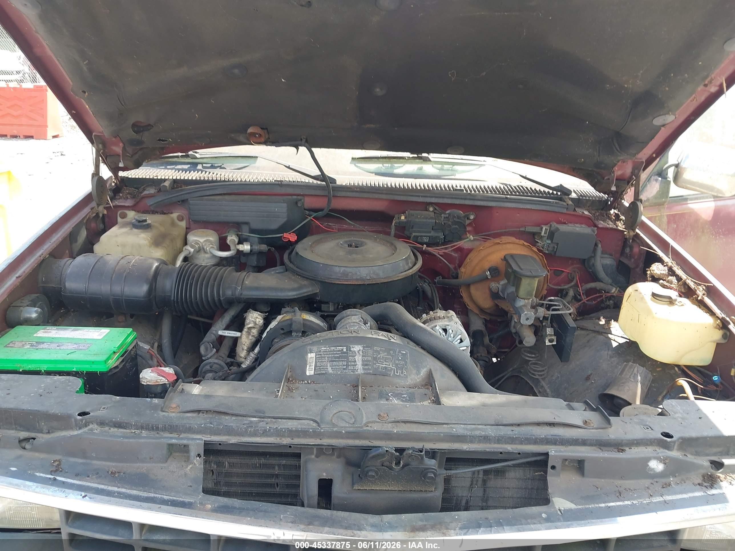 1988 Chevrolet Gmt-400 K1500 Maroon vin: 1GCDK14KXJZ233605