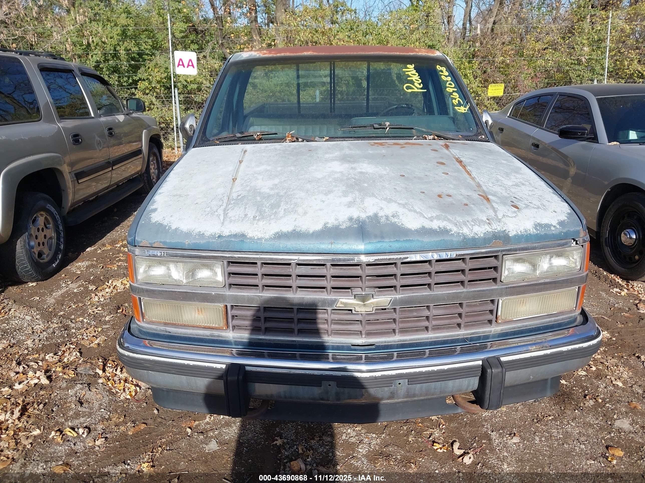1991 Chevrolet Gmt-400 K1500 Blue vin: 1GCDK14KXME109748
