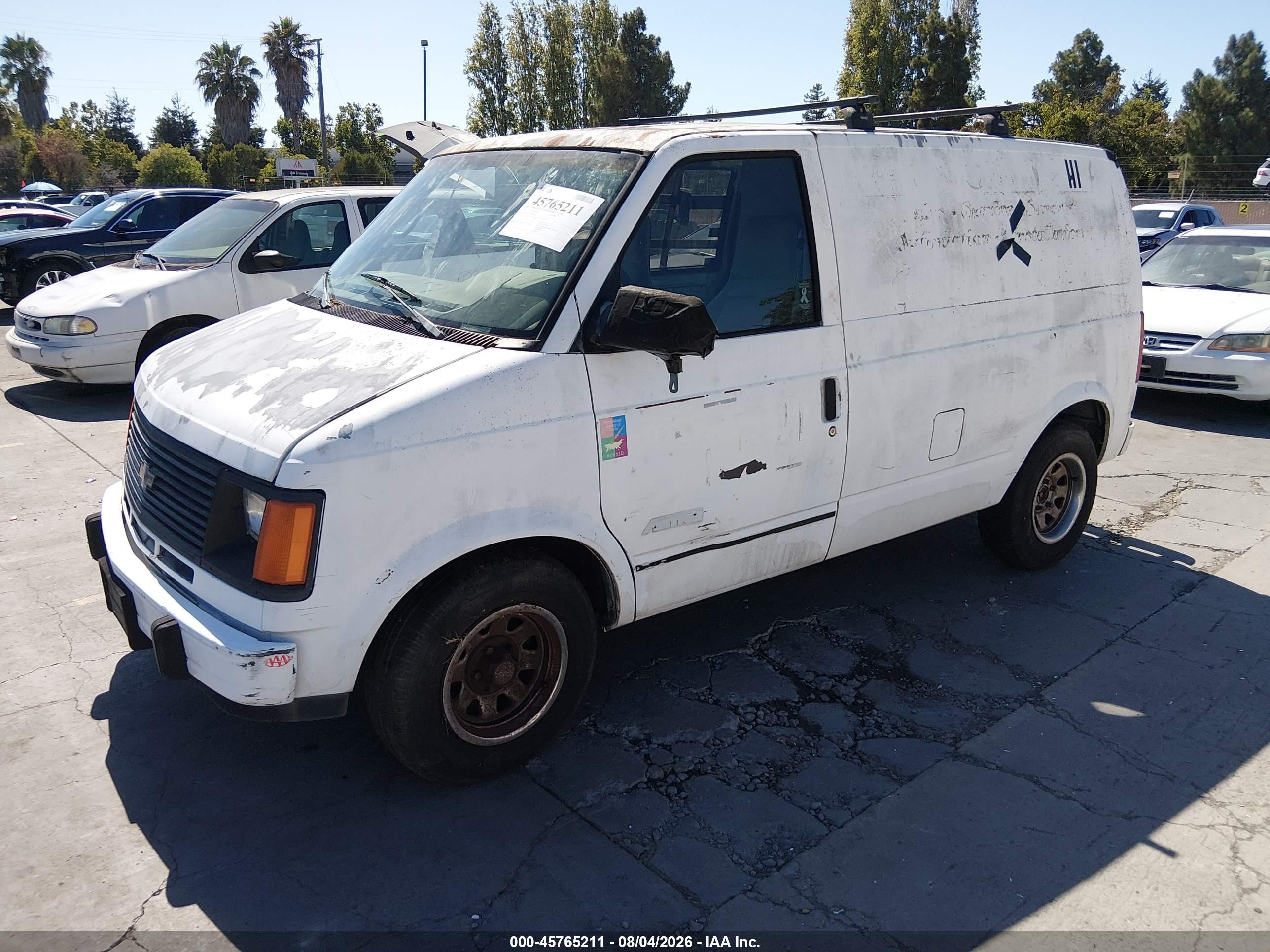 1993 Chevrolet Astro   Белый vin: 1GCDM15Z6PB125425