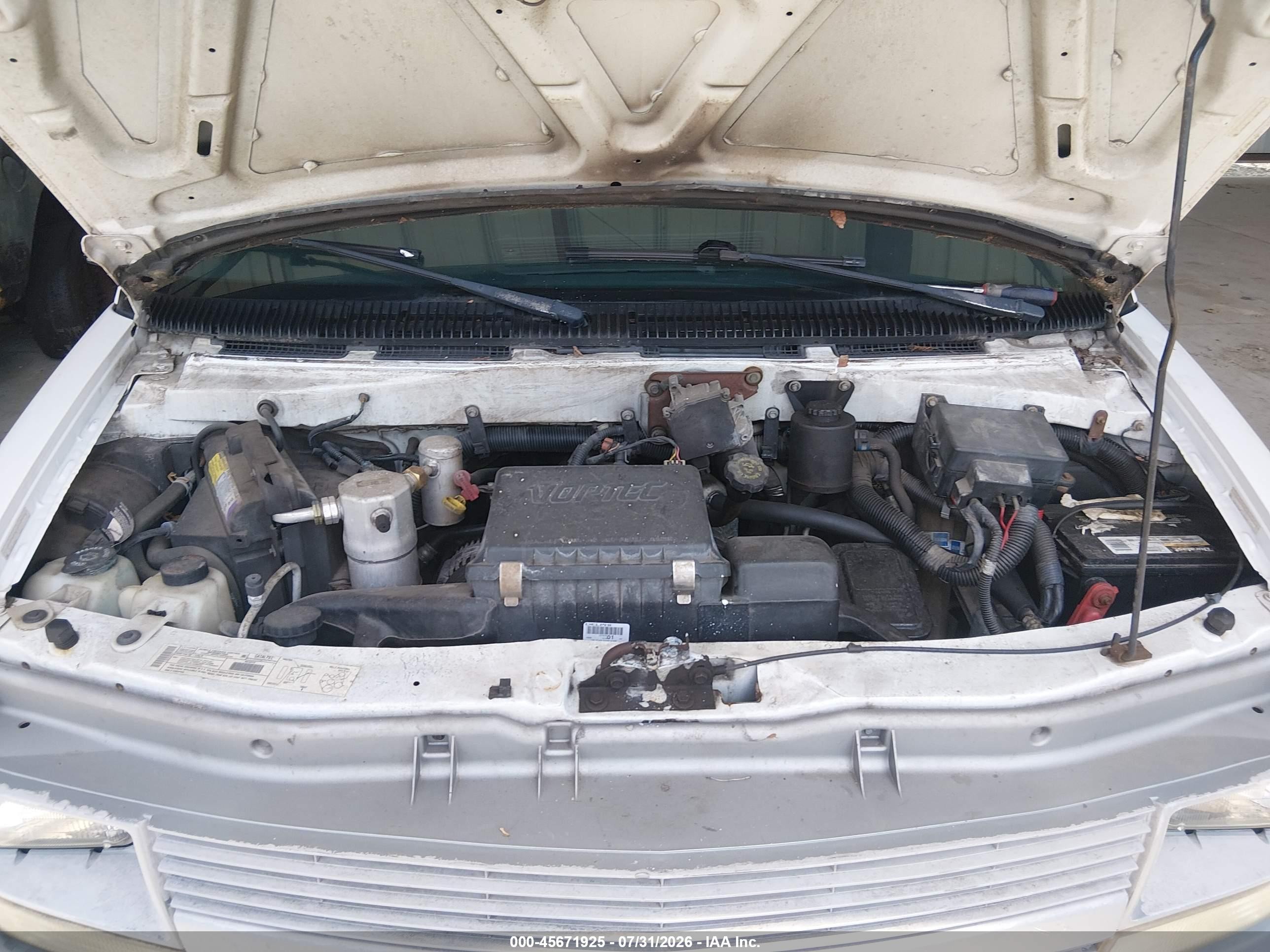 2001 Chevrolet Astro   Белый vin: 1GCDM19W01B107039