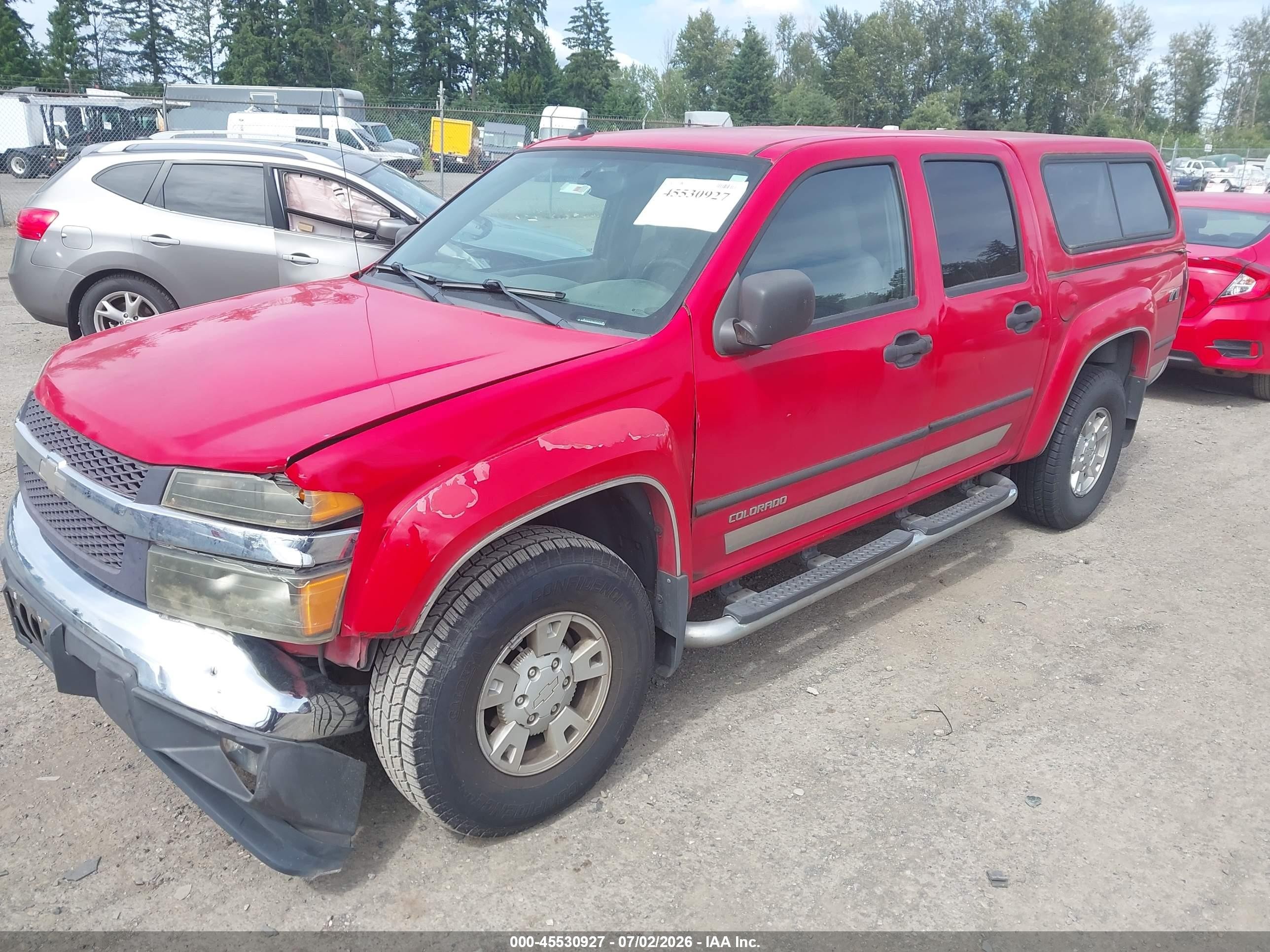 2005 Chevrolet Colorado Ls Red vin: 1GCDS136158167865
