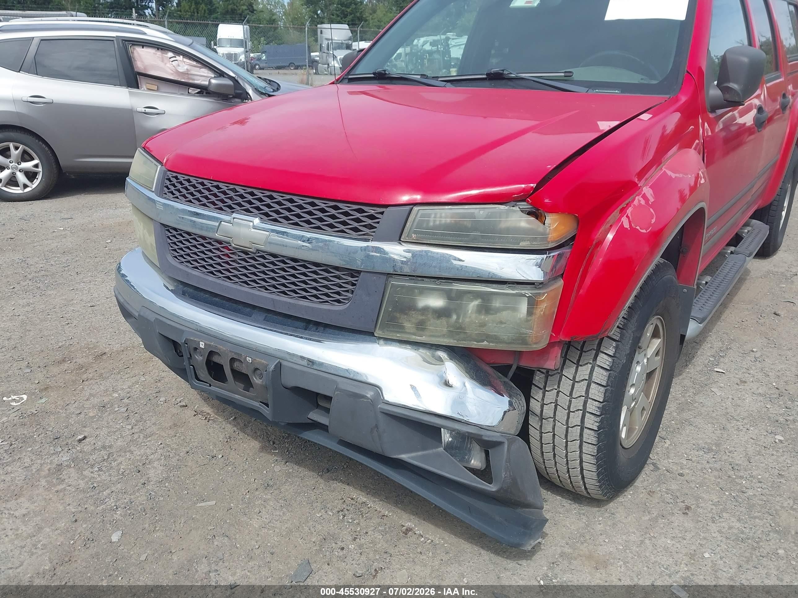 2005 Chevrolet Colorado Ls Red vin: 1GCDS136158167865