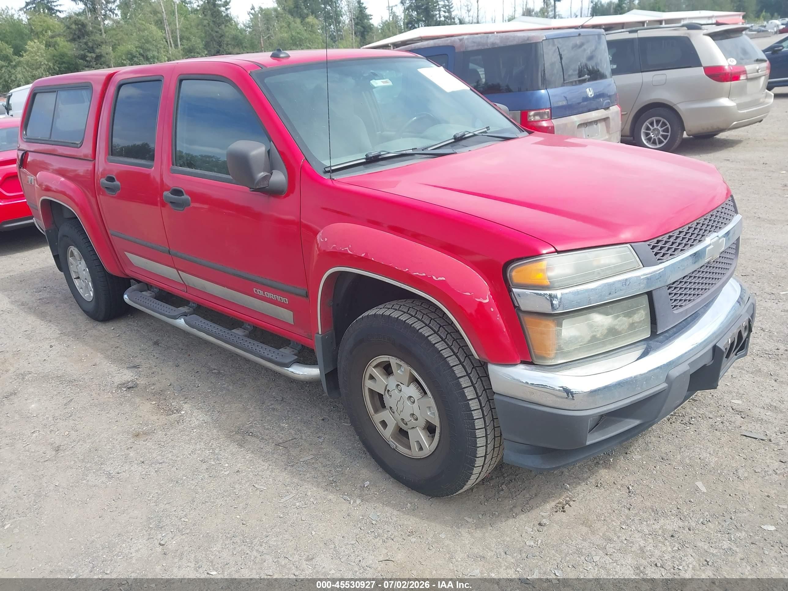 2005 Chevrolet Colorado Ls Red vin: 1GCDS136158167865