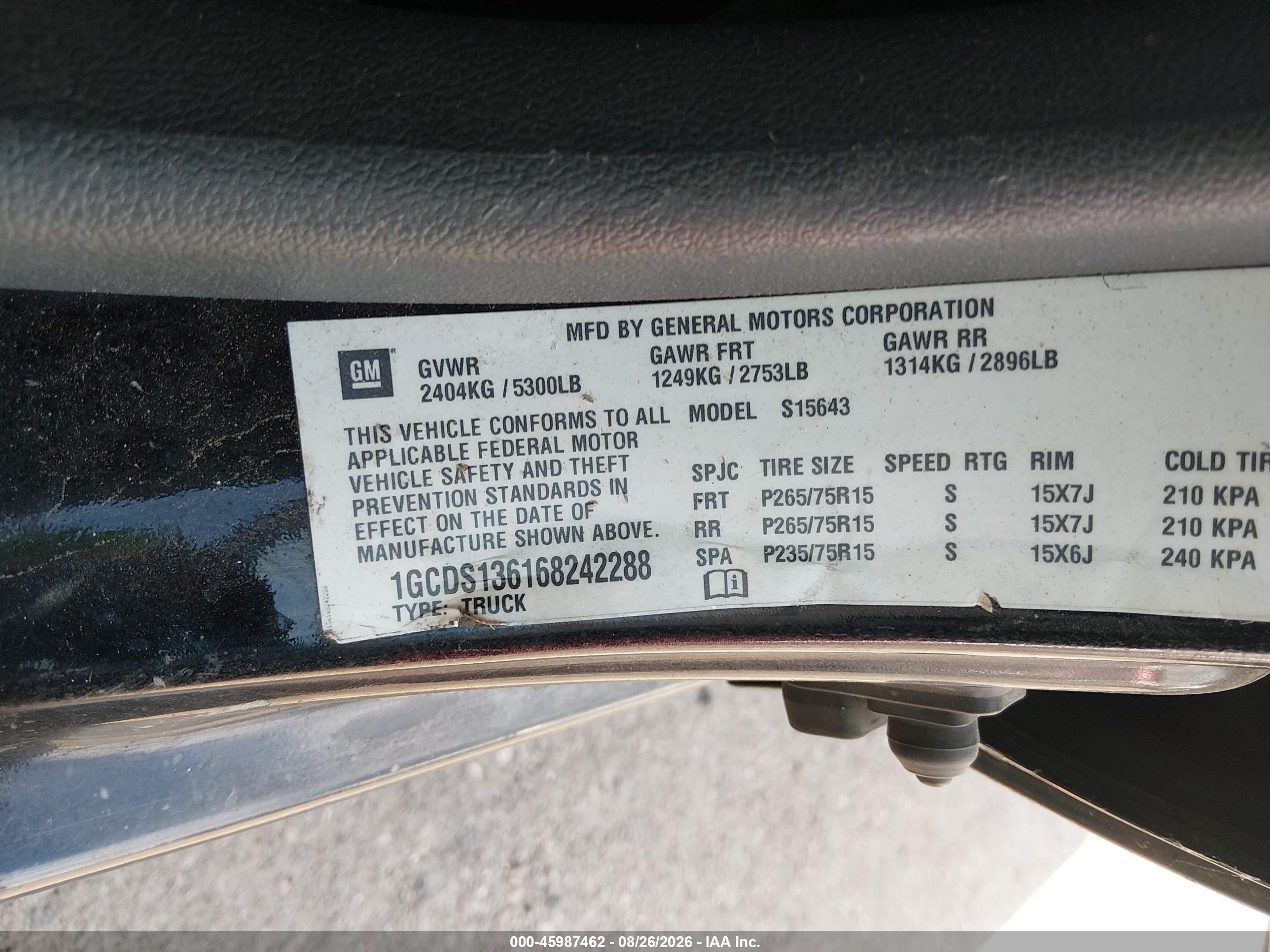 2006 Chevrolet Colorado Lt Gray vin: 1GCDS136168242288