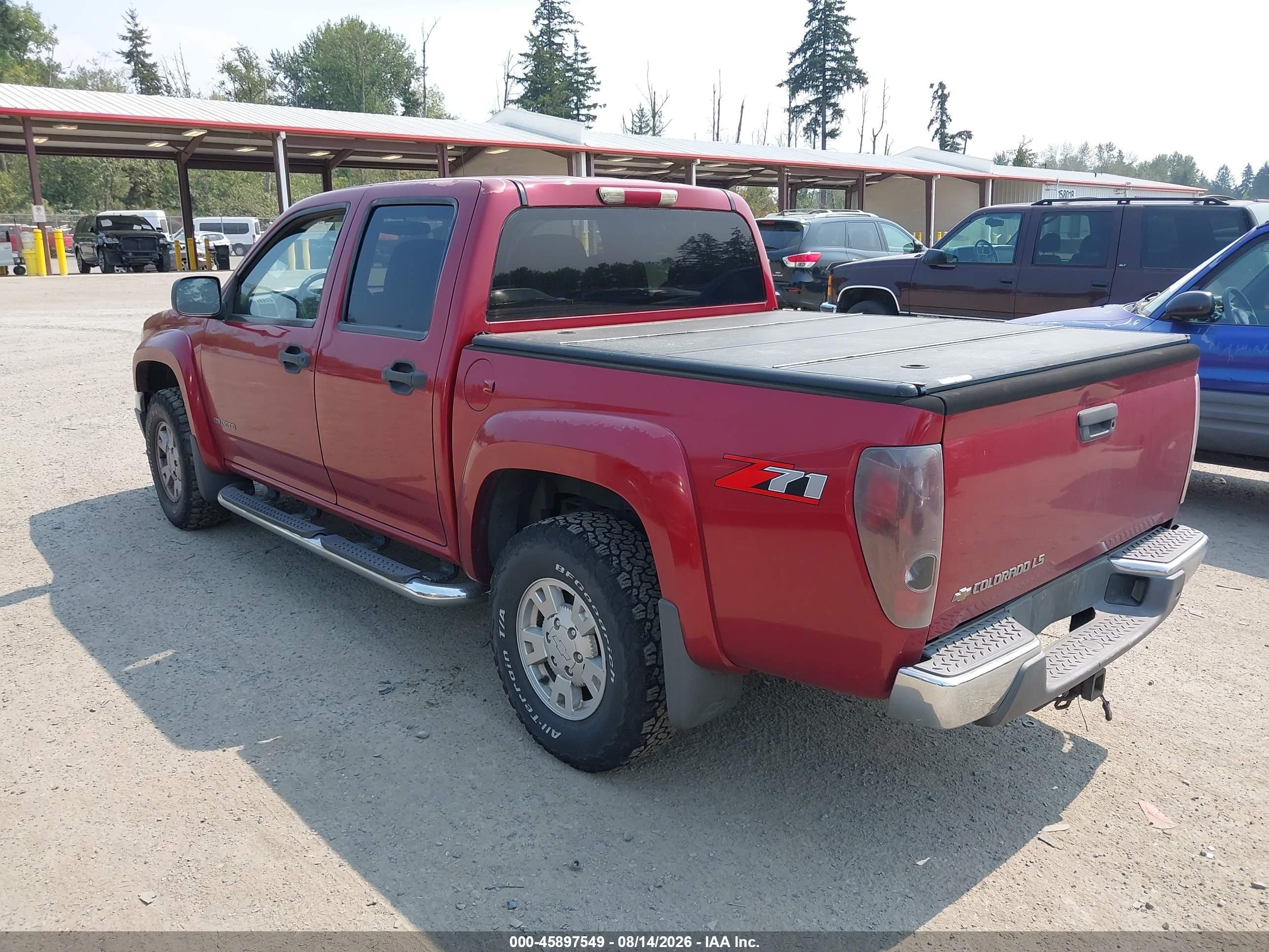 2005 Chevrolet Colorado Ls Красный vin: 1GCDS136658155856