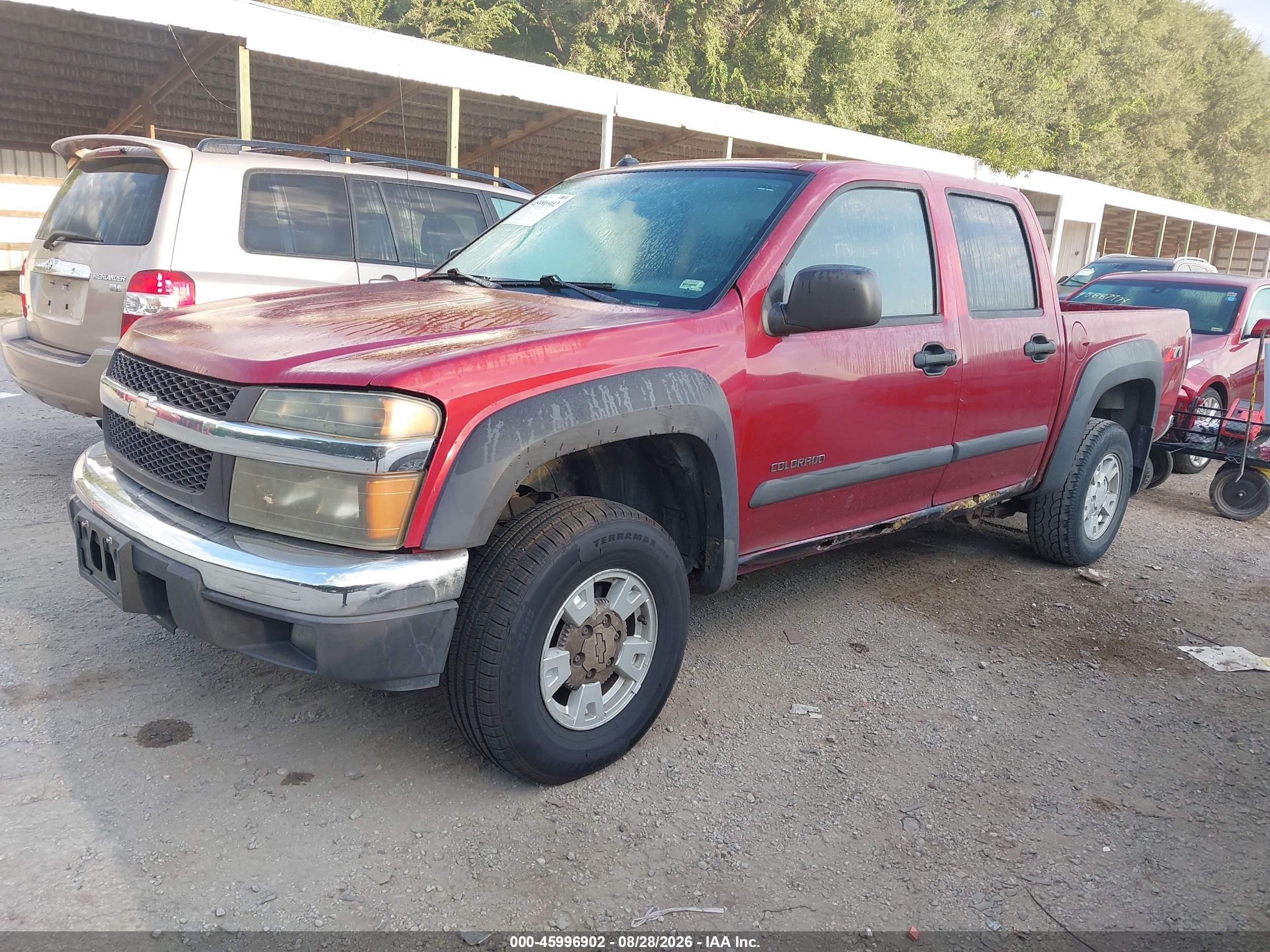2004 Chevrolet Colorado Ls Burgundy vin: 1GCDS136X48167281