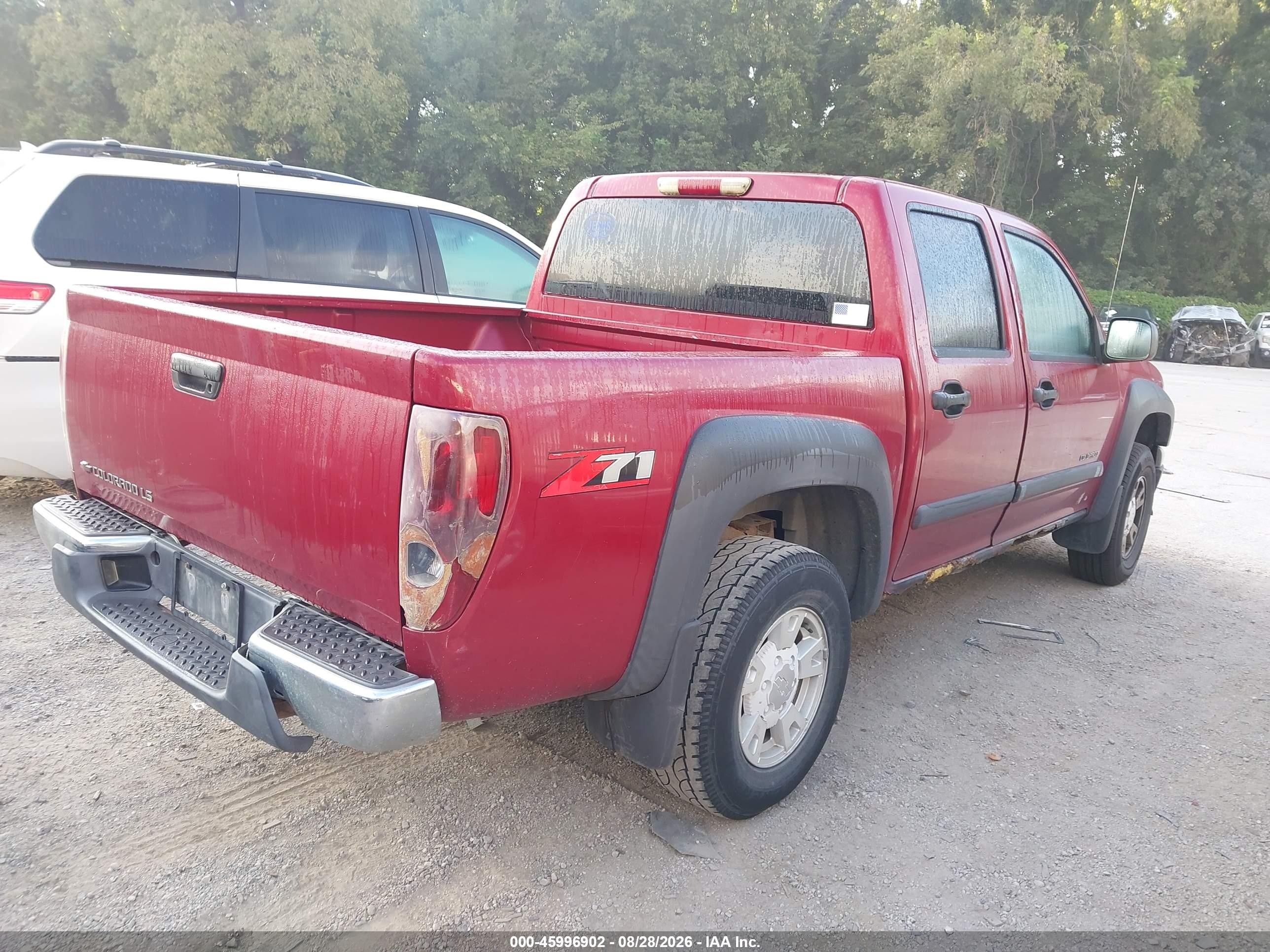 2004 Chevrolet Colorado Ls Burgundy vin: 1GCDS136X48167281