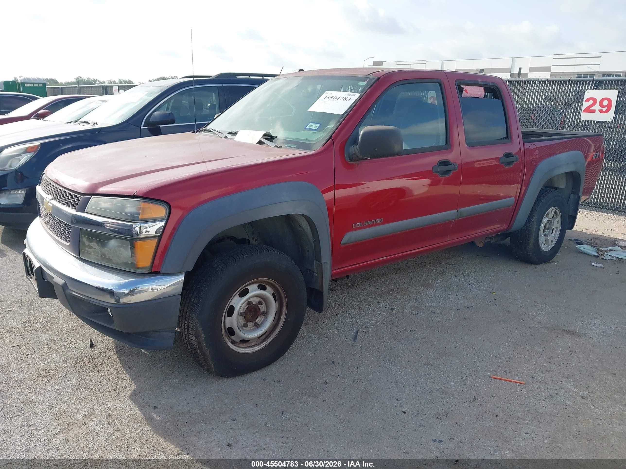 2005 Chevrolet Colorado Ls Red vin: 1GCDS136X58281606