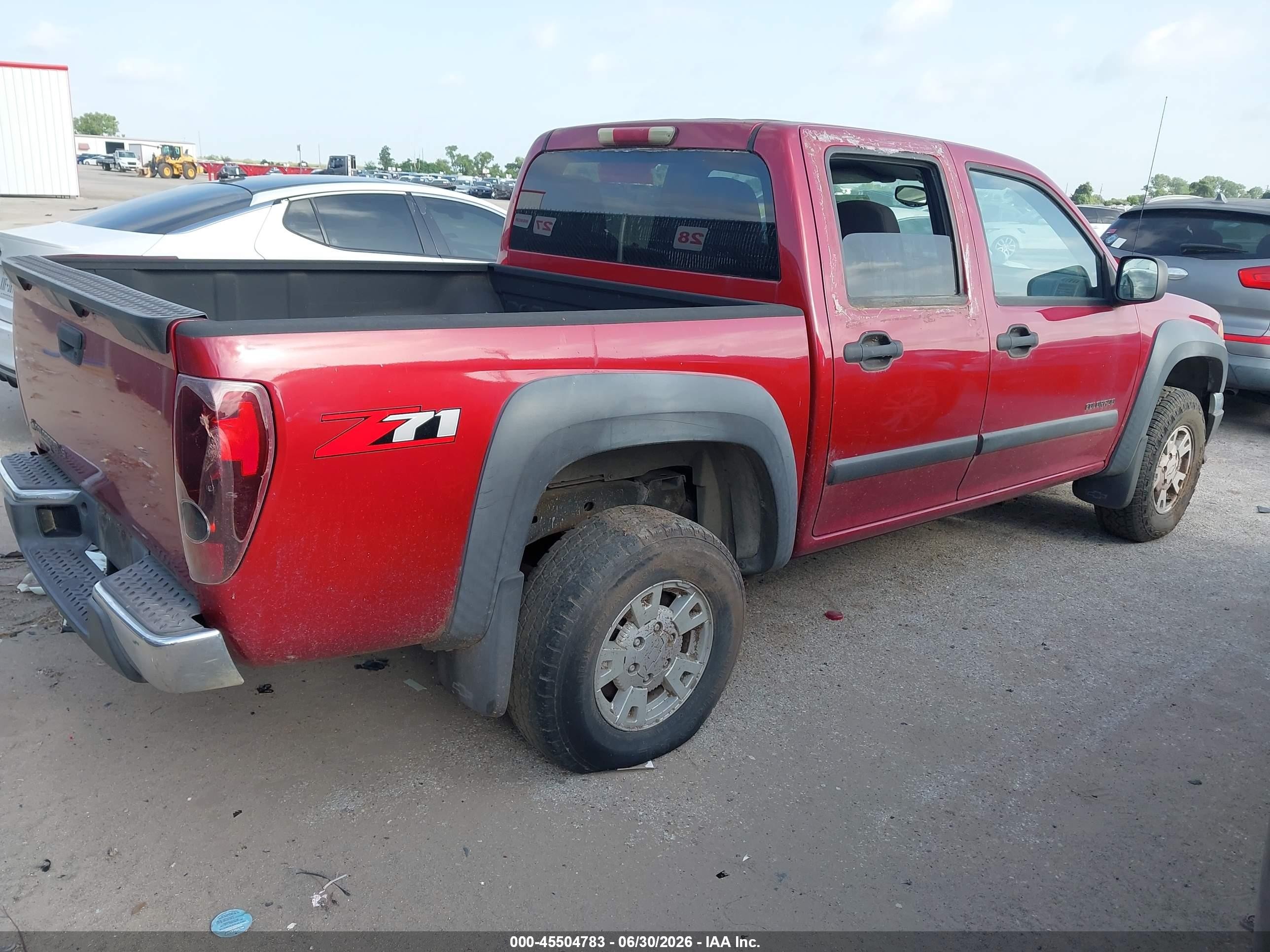 2005 Chevrolet Colorado Ls Red vin: 1GCDS136X58281606
