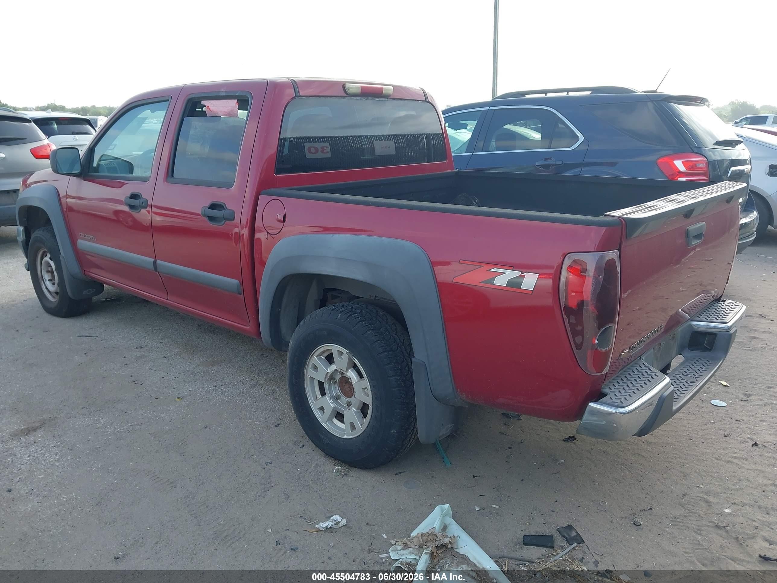 2005 Chevrolet Colorado Ls Red vin: 1GCDS136X58281606