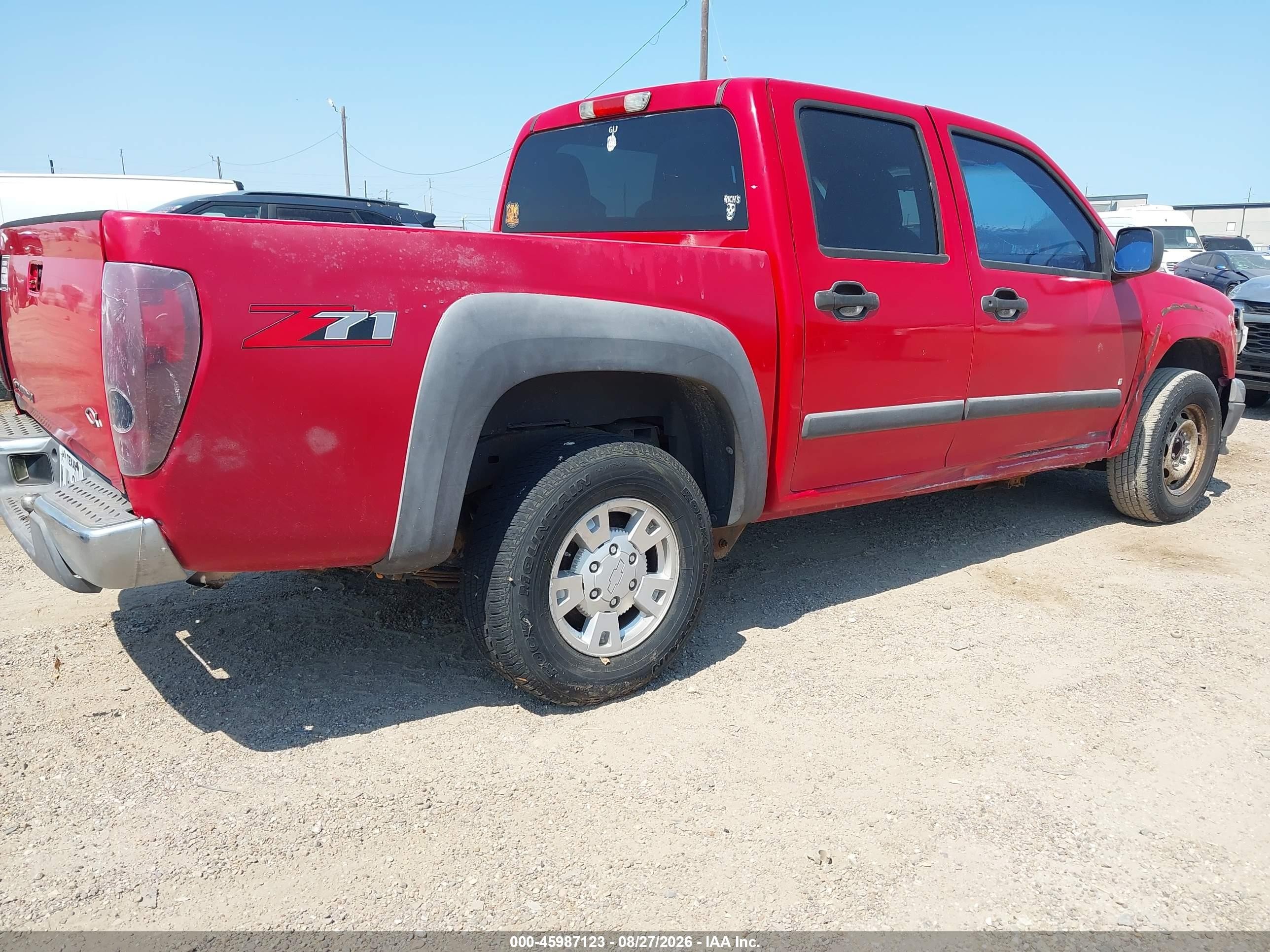 2007 Chevrolet Colorado Lt Red vin: 1GCDS13E478148981