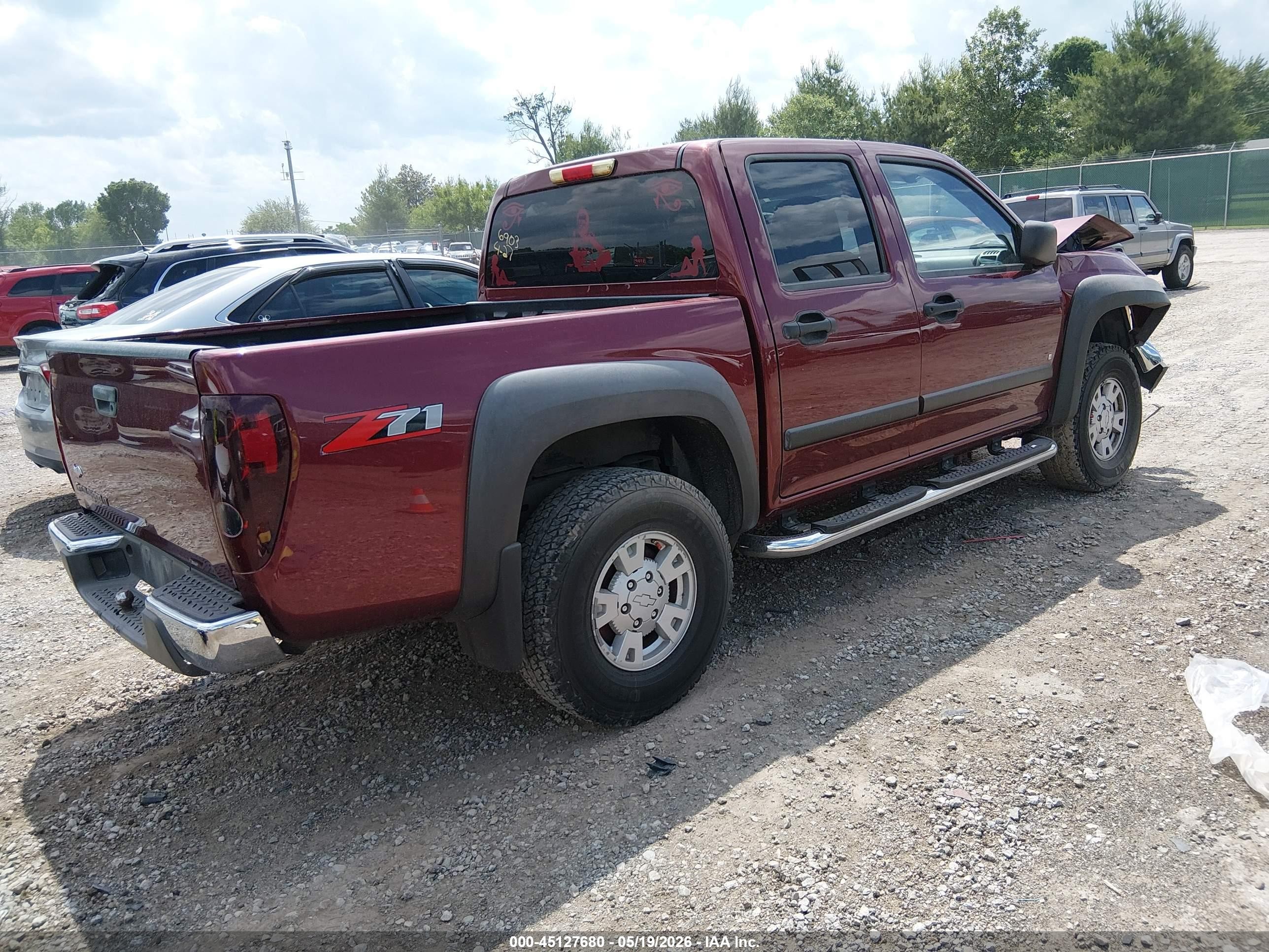 2007 Chevrolet Colorado Lt Maroon vin: 1GCDS13E478196903