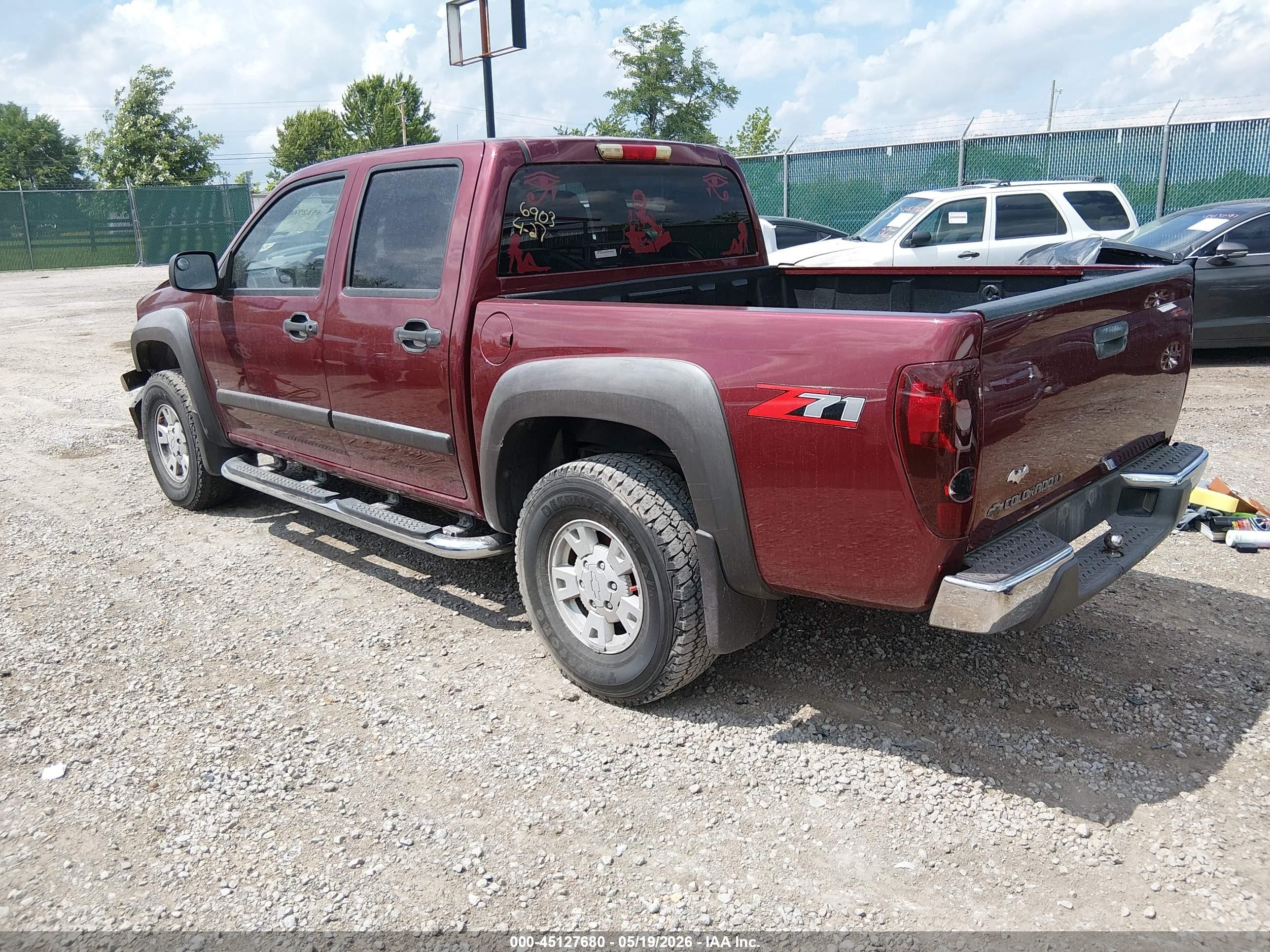 2007 Chevrolet Colorado Lt Maroon vin: 1GCDS13E478196903