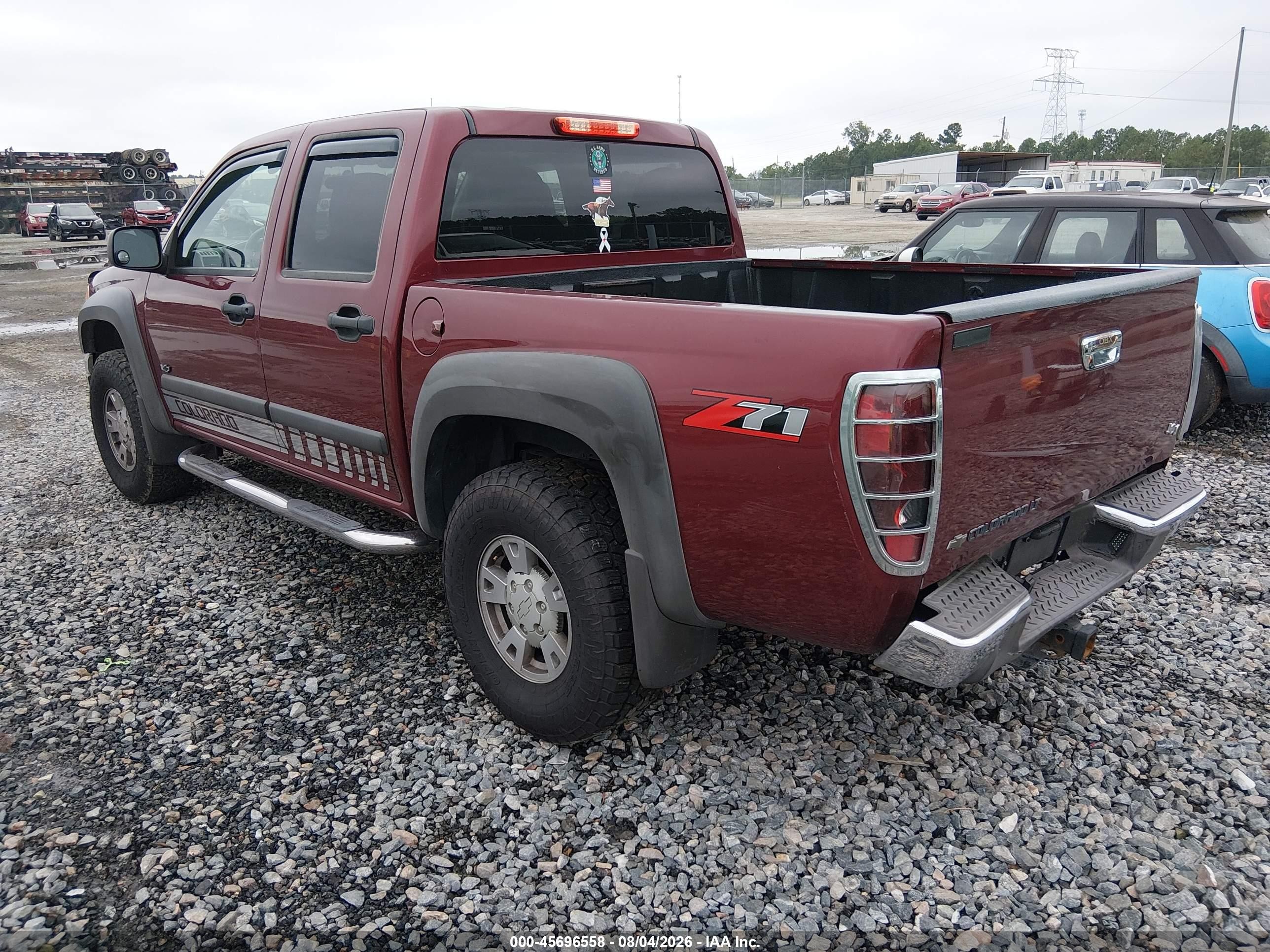 2007 Chevrolet Colorado Lt Burgundy vin: 1GCDS13E478219726