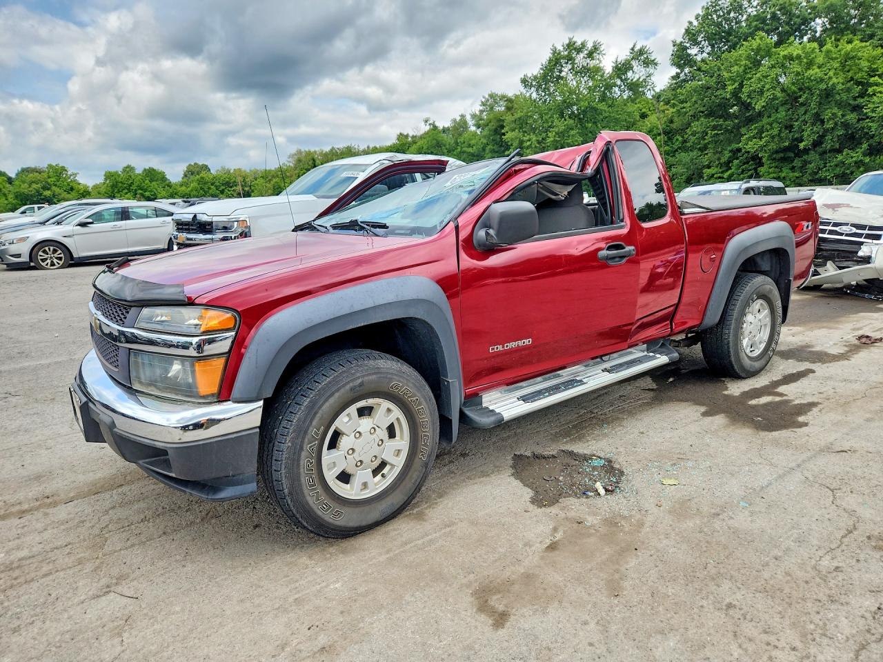 2005 Chevrolet Colorado Burgundy vin: 1GCDS196258187291