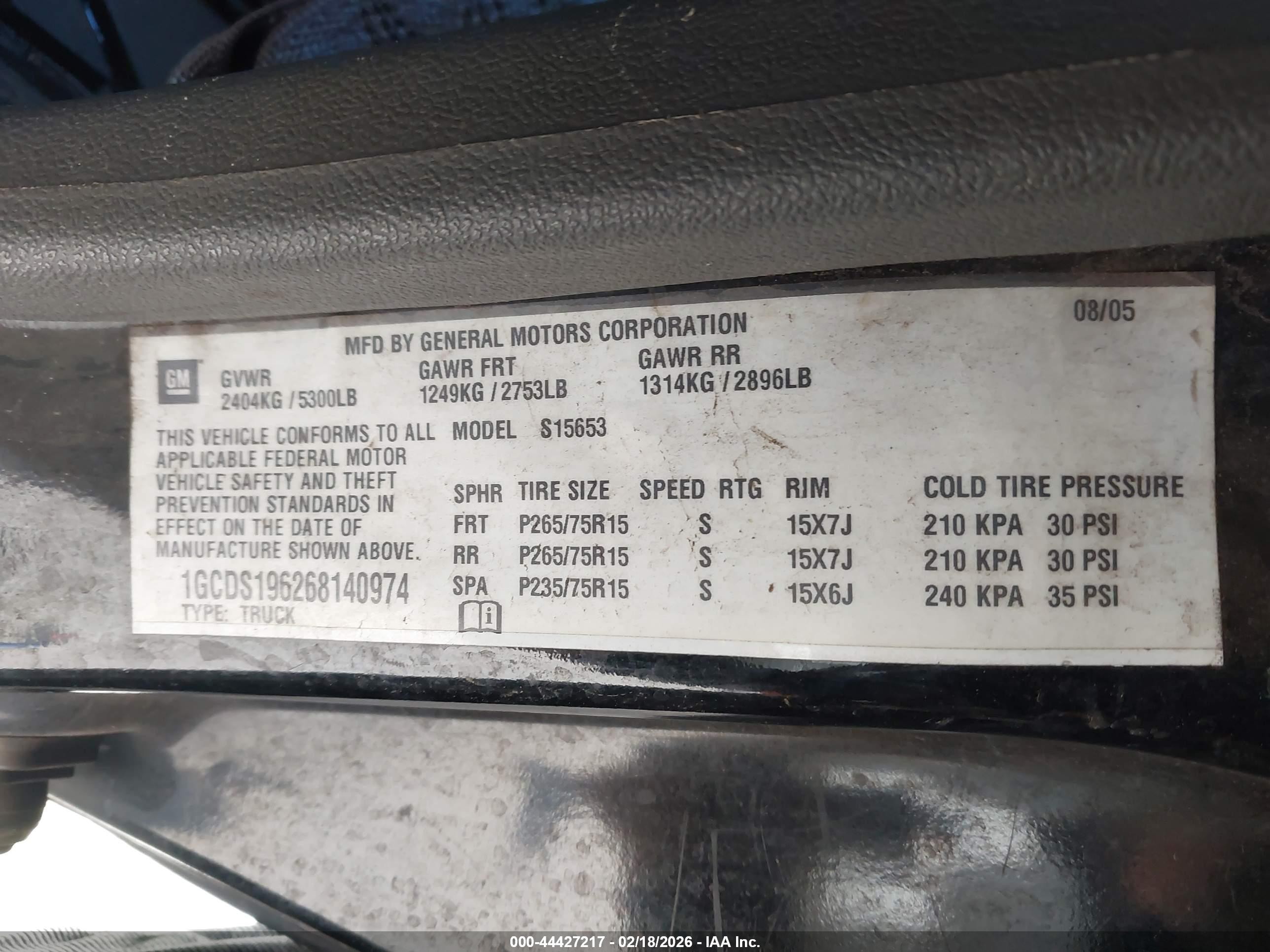 2006 Chevrolet Colorado Lt Черный vin: 1GCDS196268140974