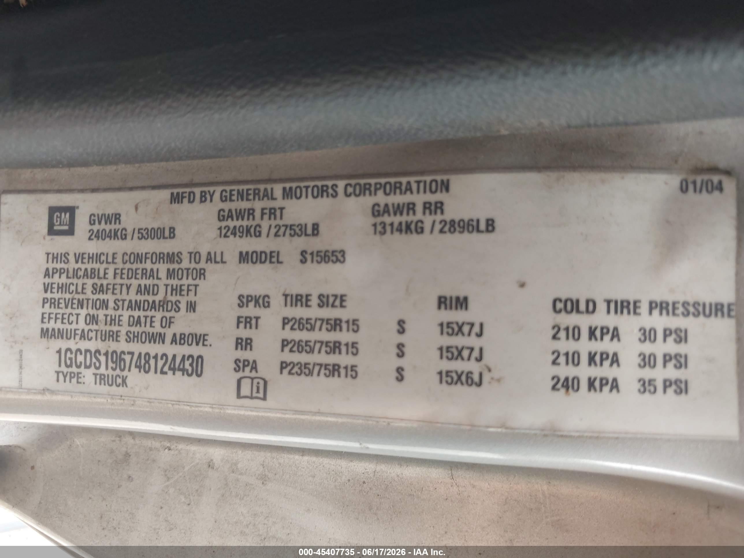 2004 Chevrolet Colorado Ls Silver vin: 1GCDS196748124430