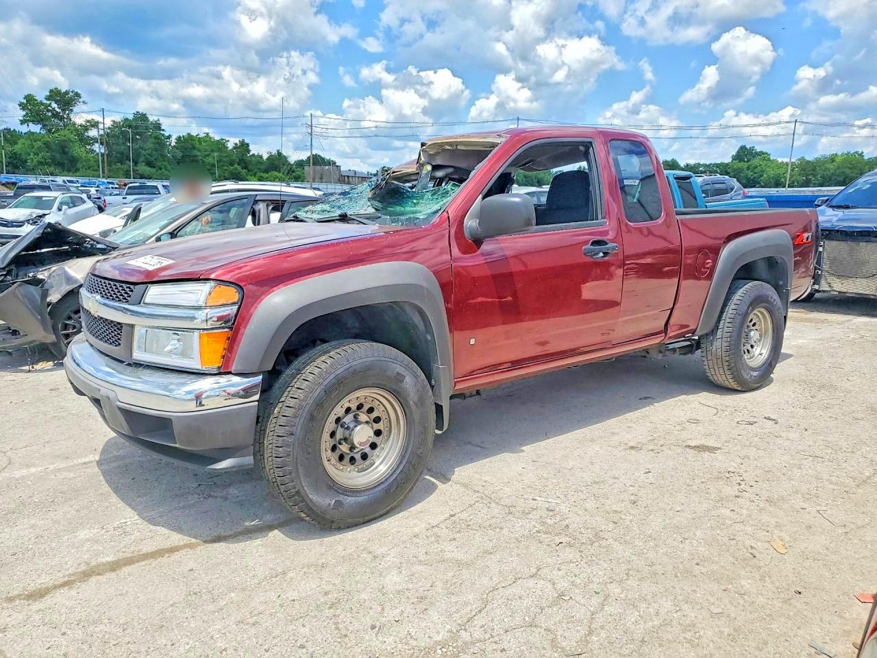 2007 Chevrolet Colorado Burgundy vin: 1GCDS19E678146298