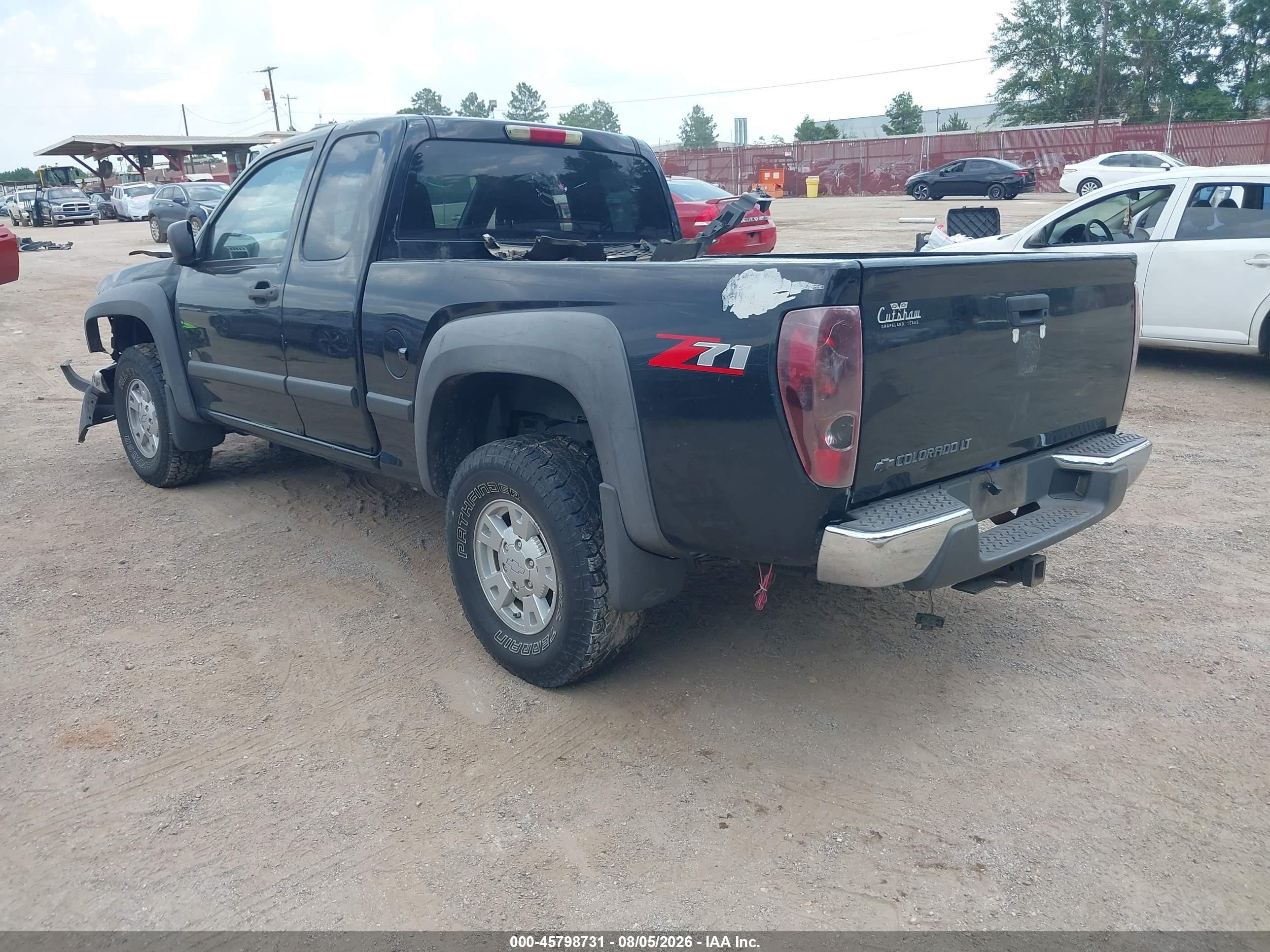 2007 Chevrolet Colorado Lt Black vin: 1GCDS19EX78172273