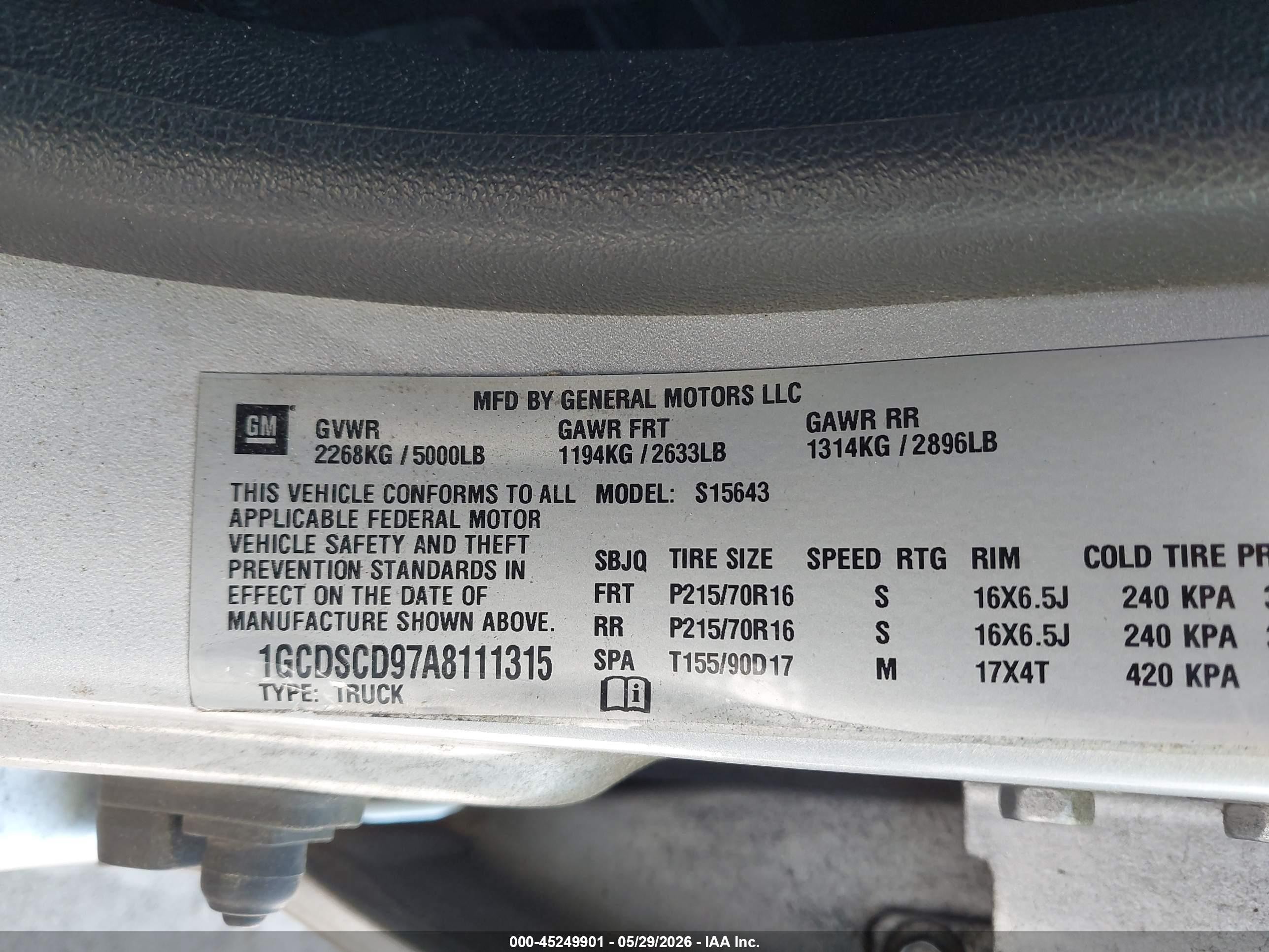 2010 Chevrolet Colorado 1lt Silver vin: 1GCDSCD97A8111315