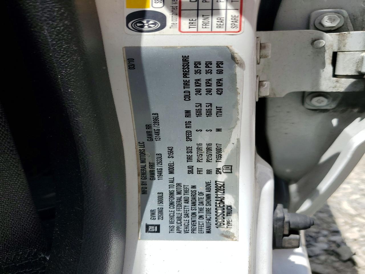 2010 Chevrolet Colorado Lt White vin: 1GCDSCDE6A8128927