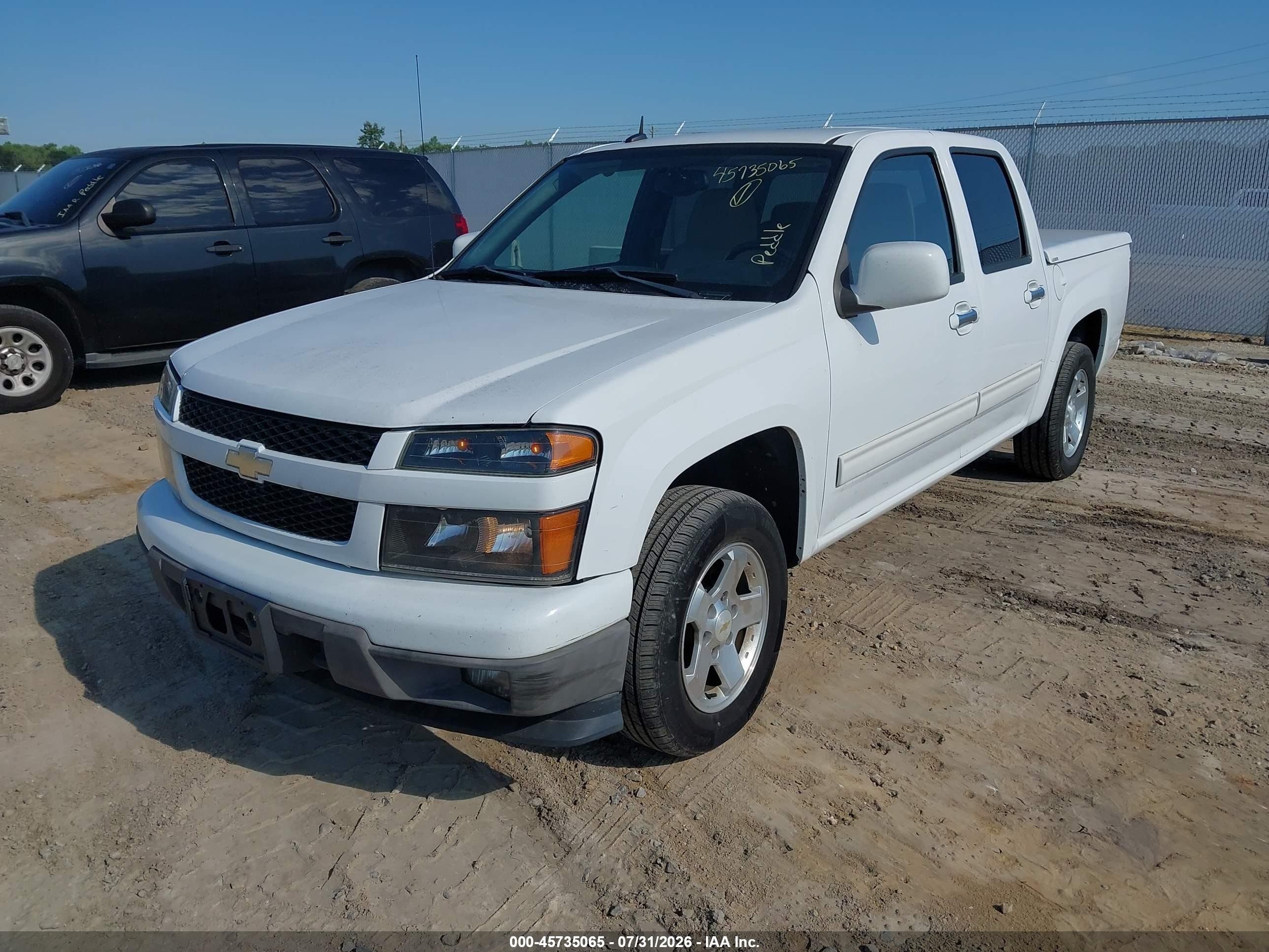 2012 Chevrolet Colorado Lt W/1lt White vin: 1GCDSCF92C8127633