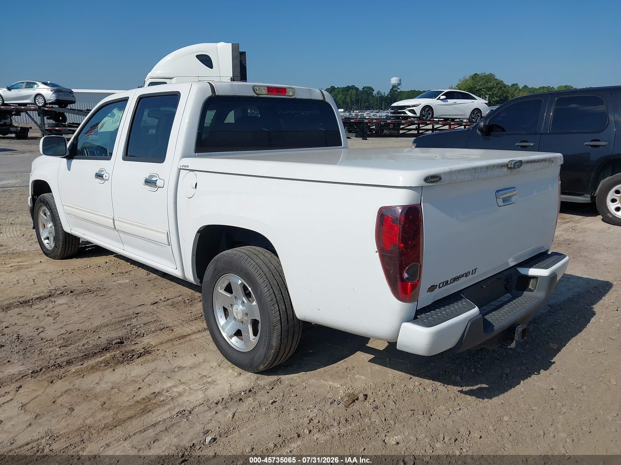2012 Chevrolet Colorado Lt W/1lt White vin: 1GCDSCF92C8127633