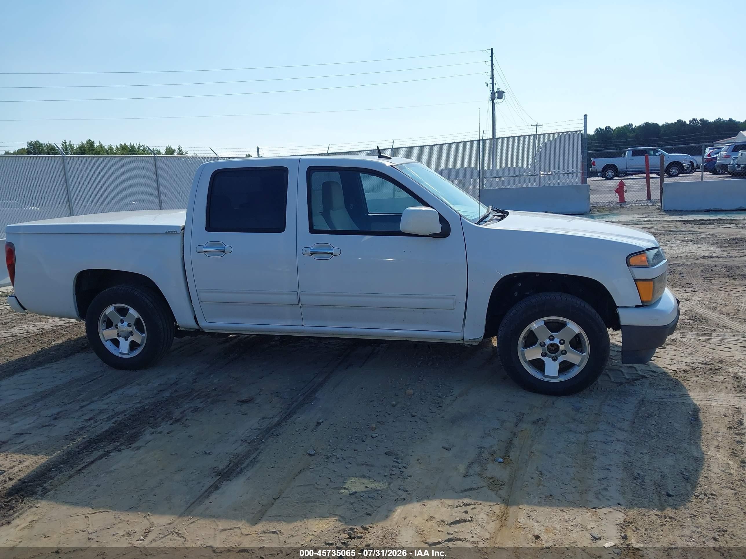 2012 Chevrolet Colorado Lt W/1lt White vin: 1GCDSCF92C8127633