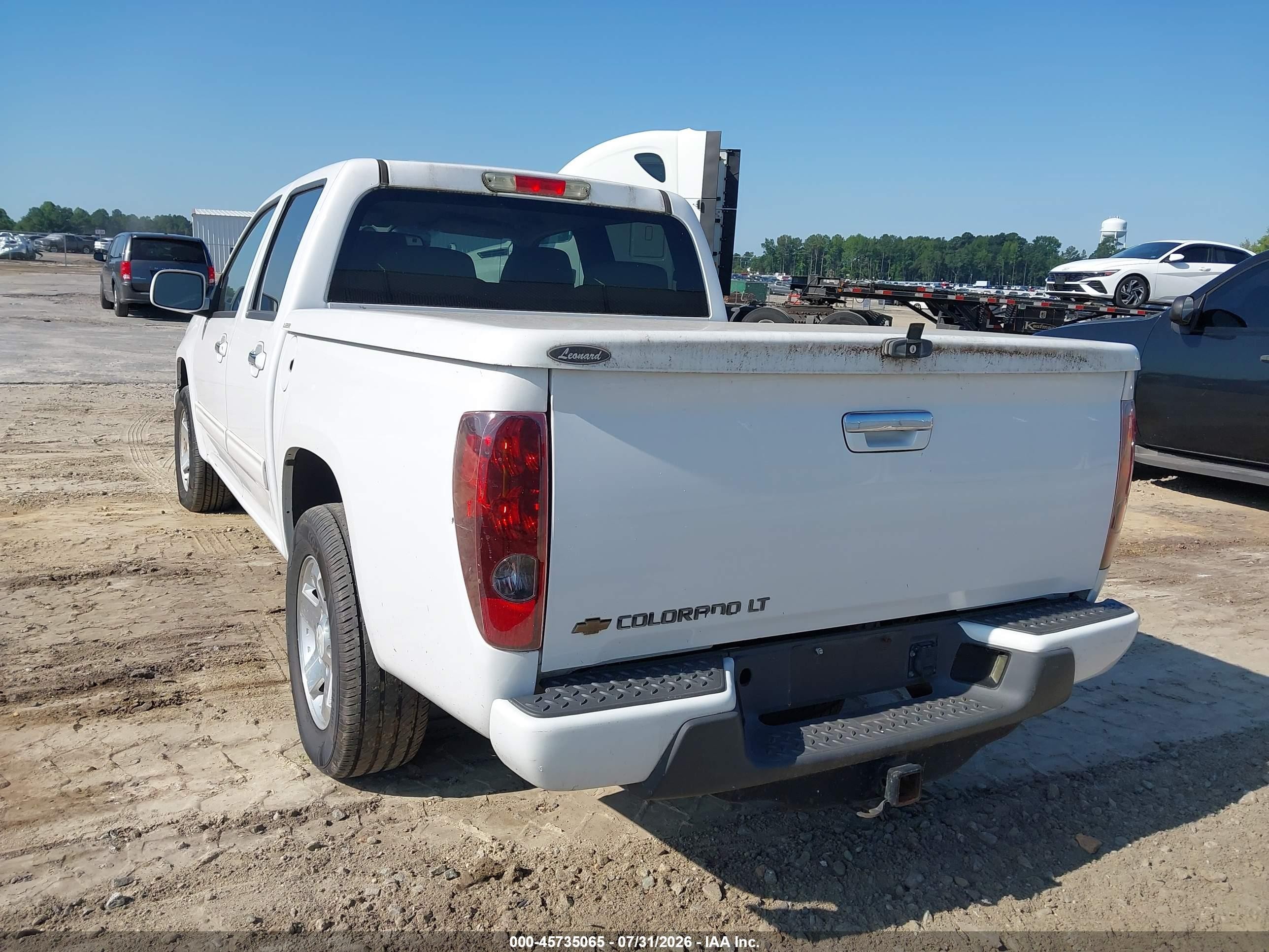 2012 Chevrolet Colorado Lt W/1lt White vin: 1GCDSCF92C8127633