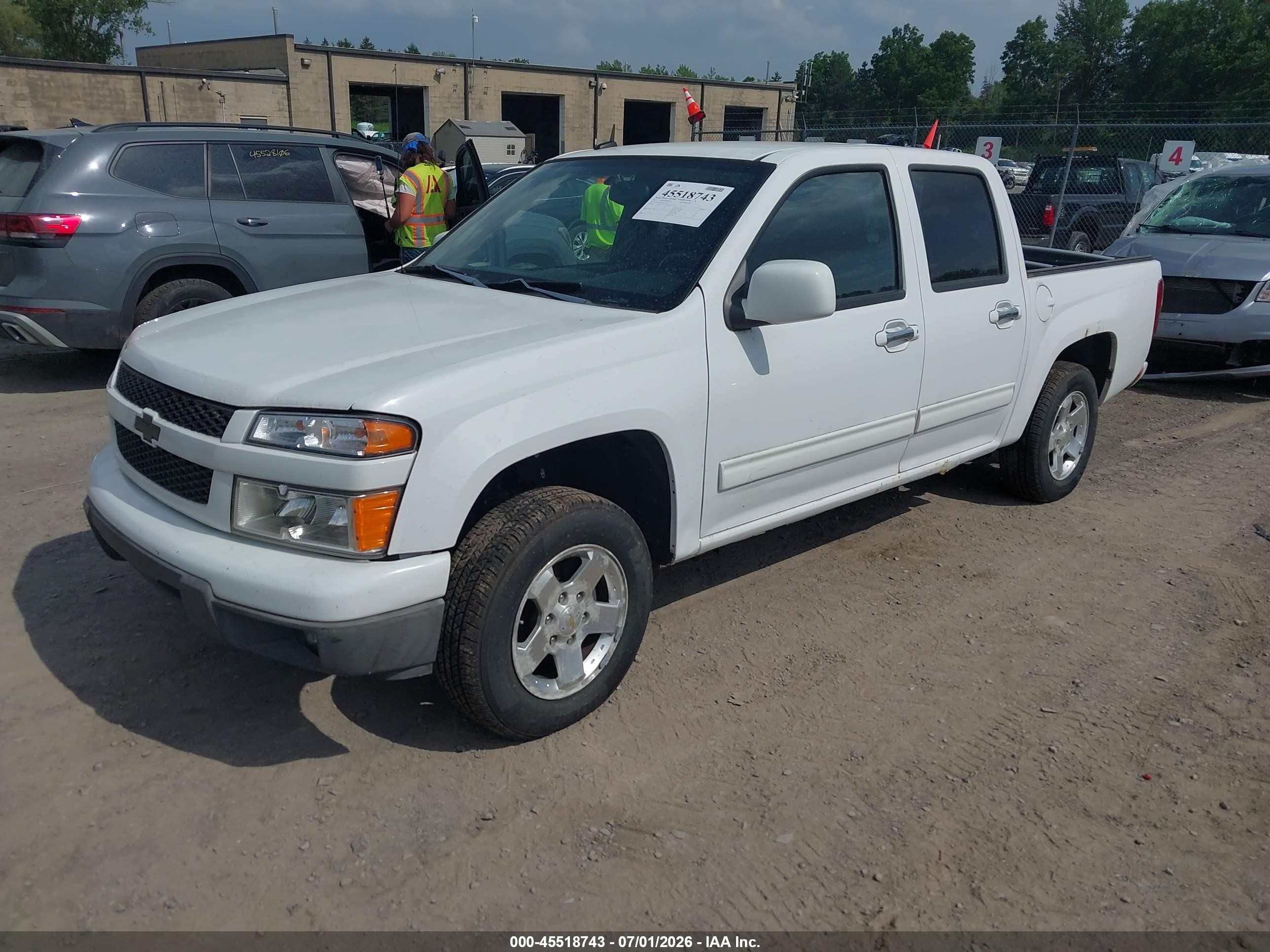 2012 Chevrolet Colorado Lt W/1lt White vin: 1GCDSCF92C8137272