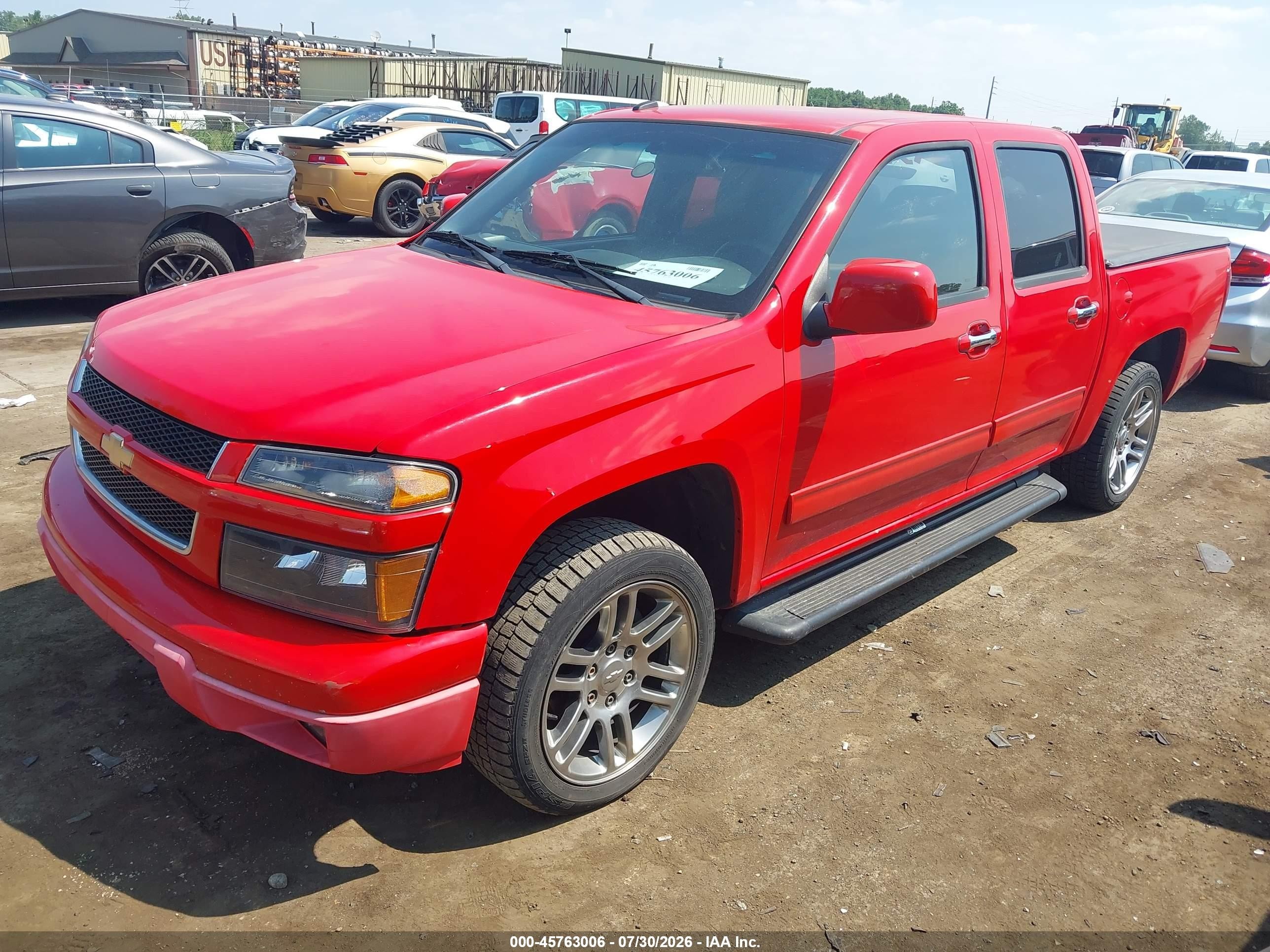 2012 Chevrolet Colorado Lt W/1lt Red vin: 1GCDSCF96C8166225