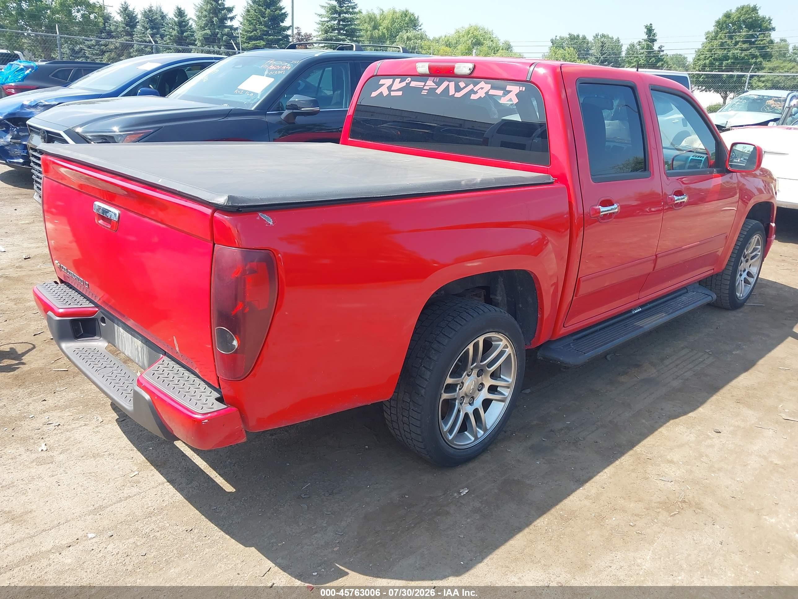2012 Chevrolet Colorado Lt W/1lt Red vin: 1GCDSCF96C8166225