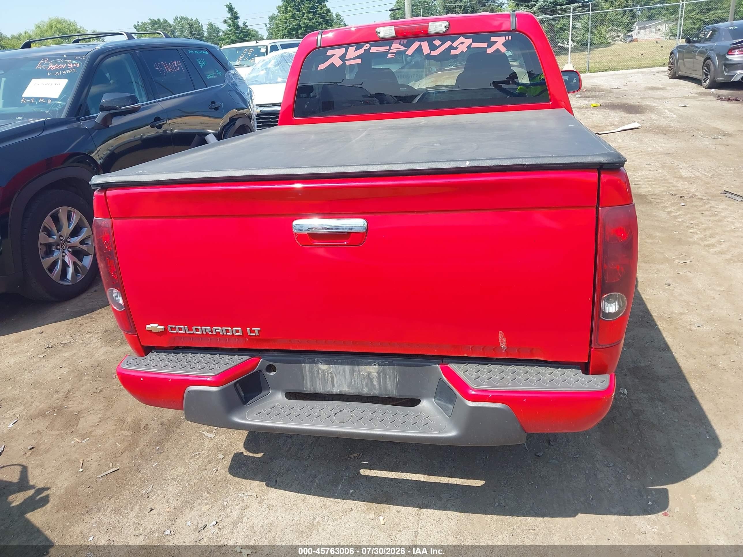 2012 Chevrolet Colorado Lt W/1lt Red vin: 1GCDSCF96C8166225
