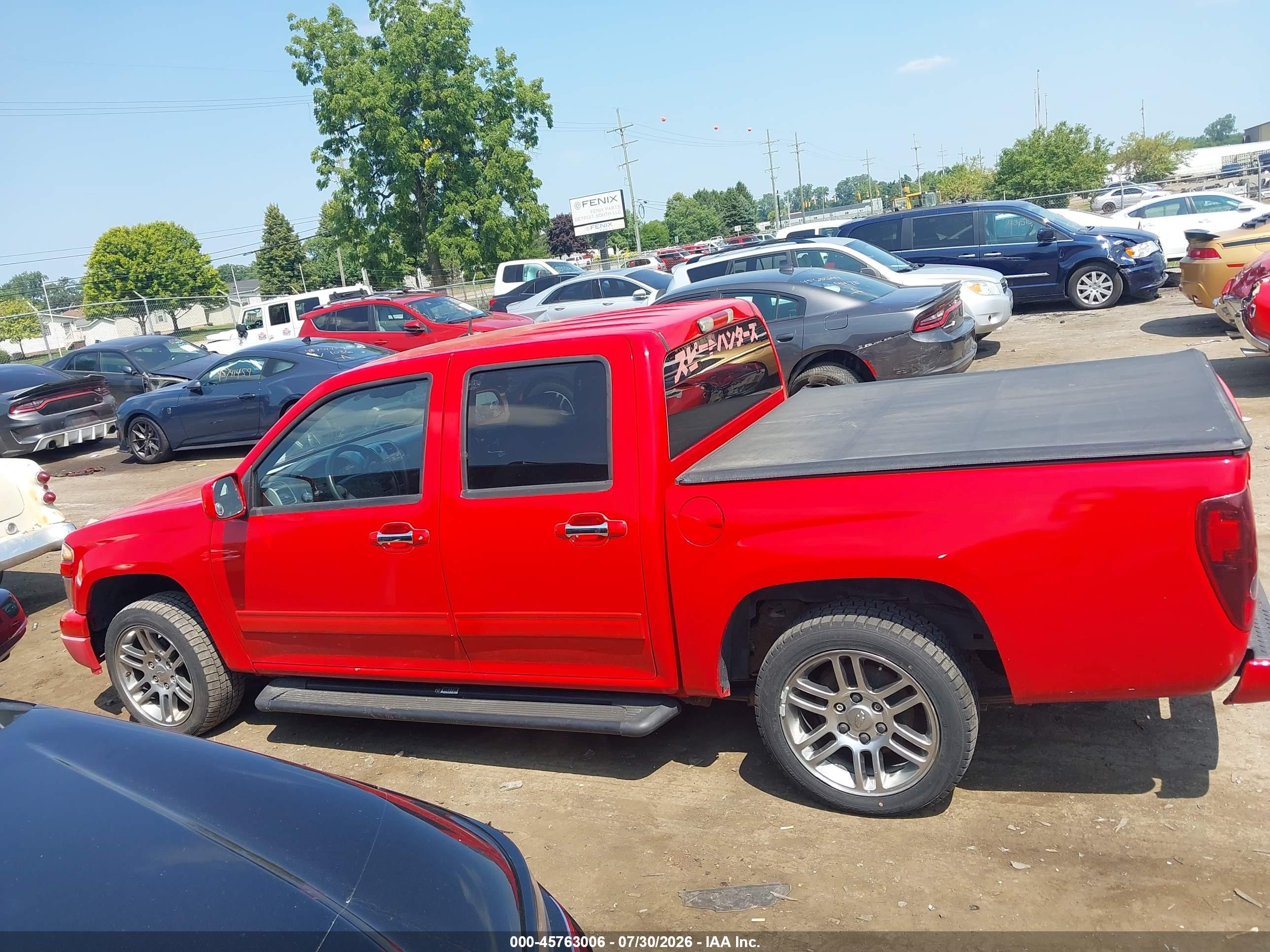 2012 Chevrolet Colorado Lt W/1lt Red vin: 1GCDSCF96C8166225