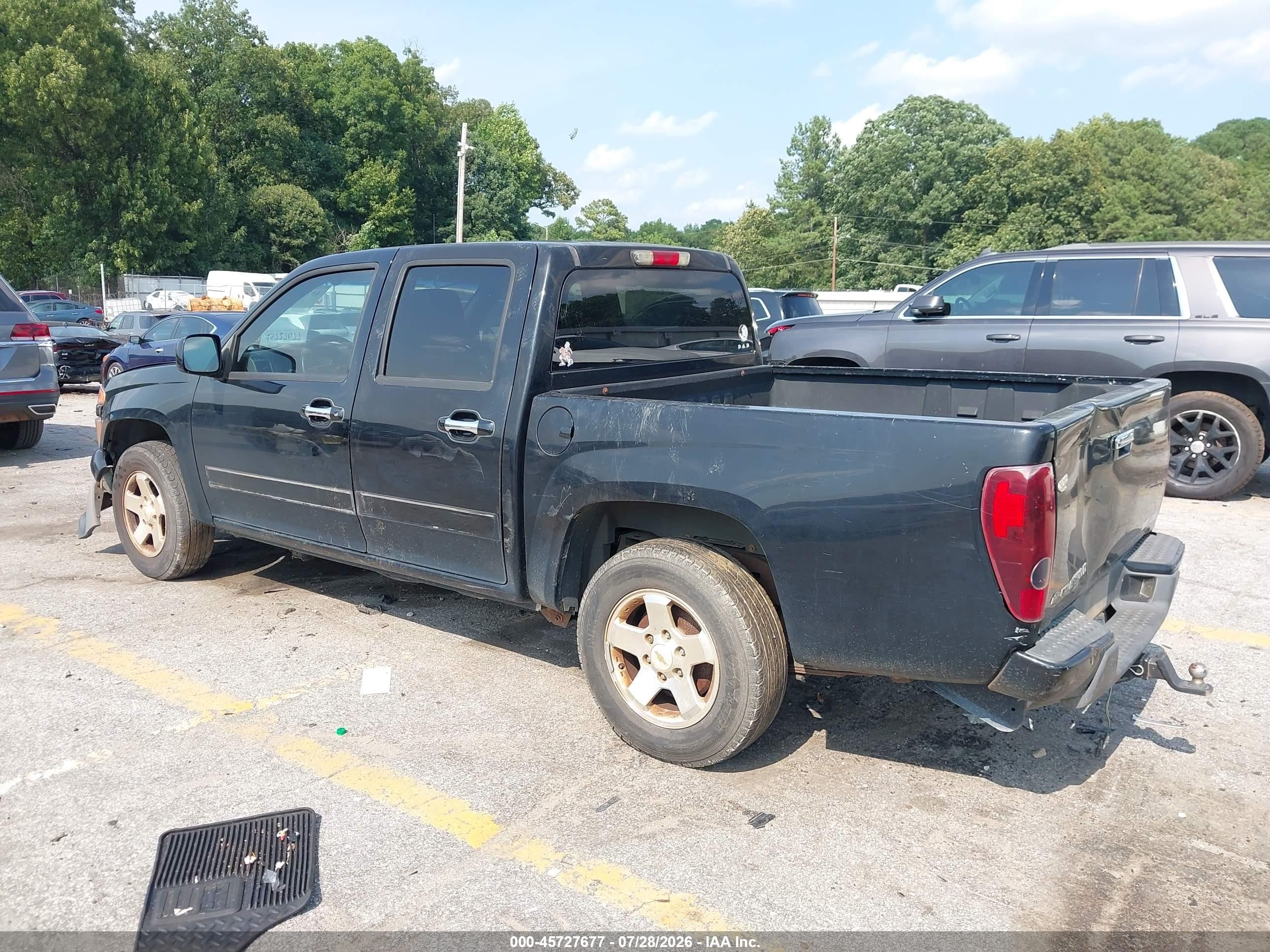 2012 Chevrolet Colorado Lt W/1lt Black vin: 1GCDSCF9XC8166809