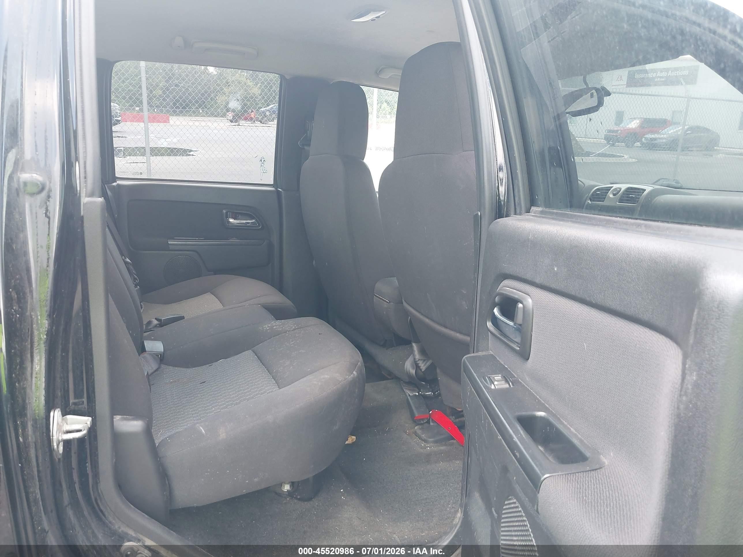 2012 Chevrolet Colorado Lt W/1lt Black vin: 1GCDSCFE6C8165007
