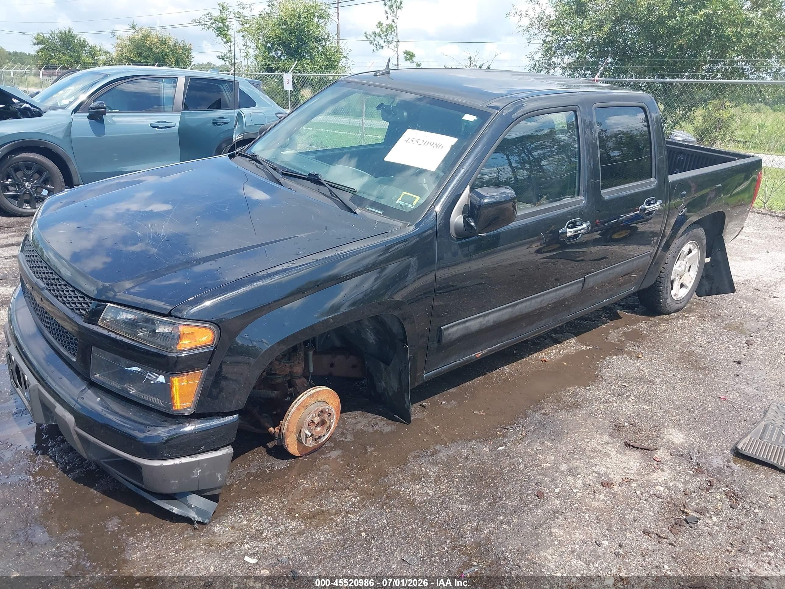 2012 Chevrolet Colorado Lt W/1lt Black vin: 1GCDSCFE6C8165007