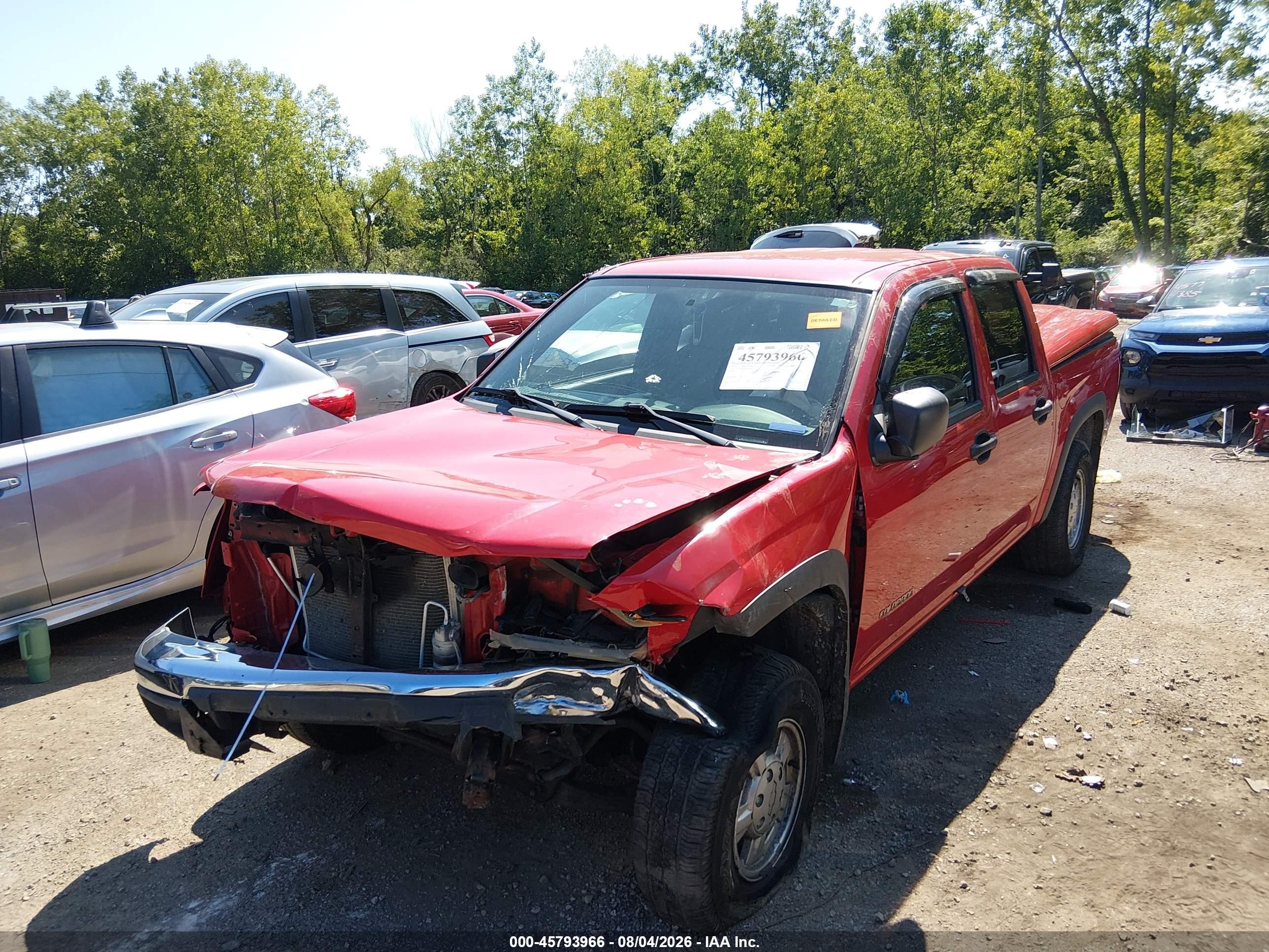 2005 Chevrolet Colorado Ls Red vin: 1GCDT136058276993