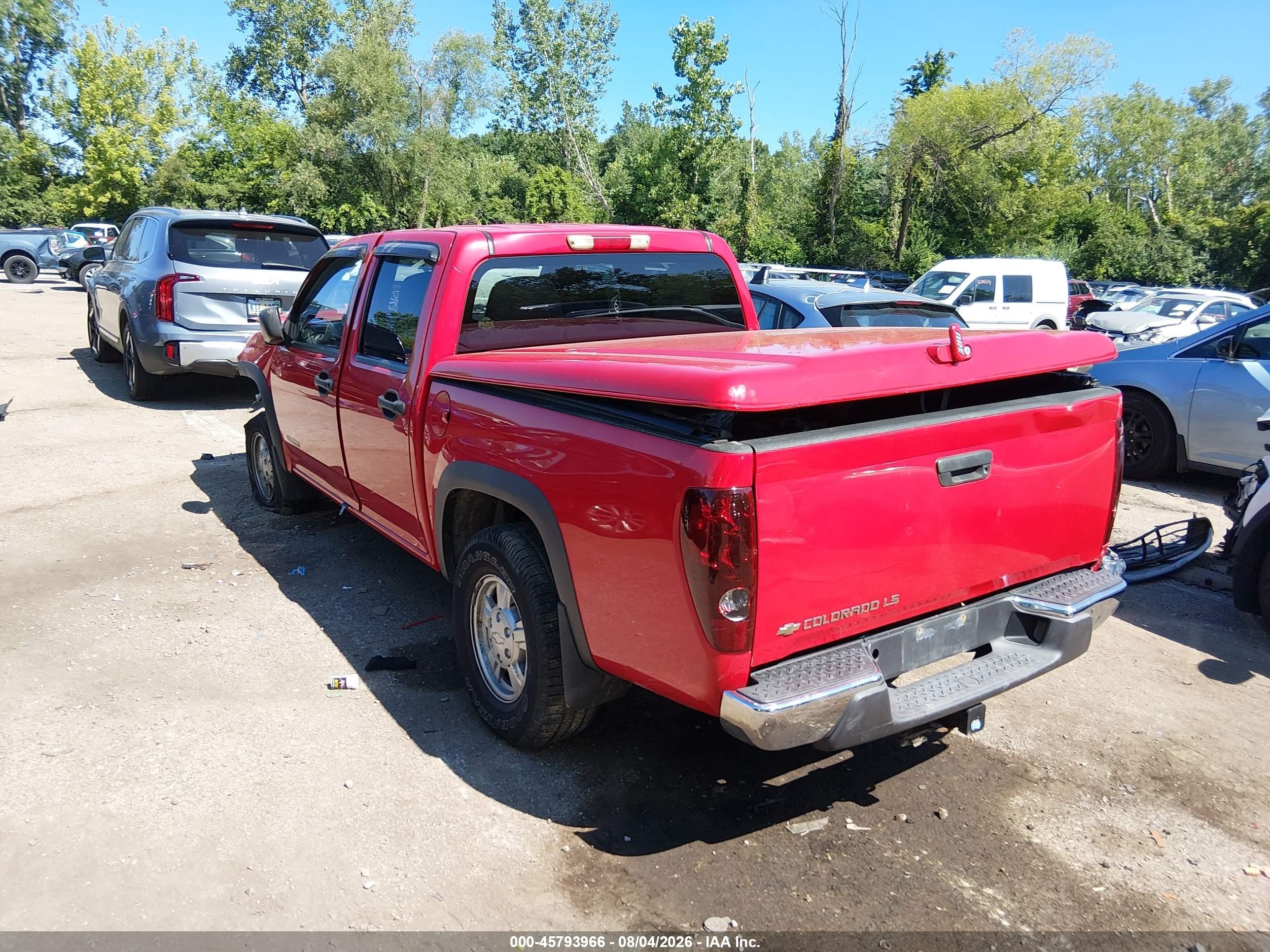 2005 Chevrolet Colorado Ls Red vin: 1GCDT136058276993
