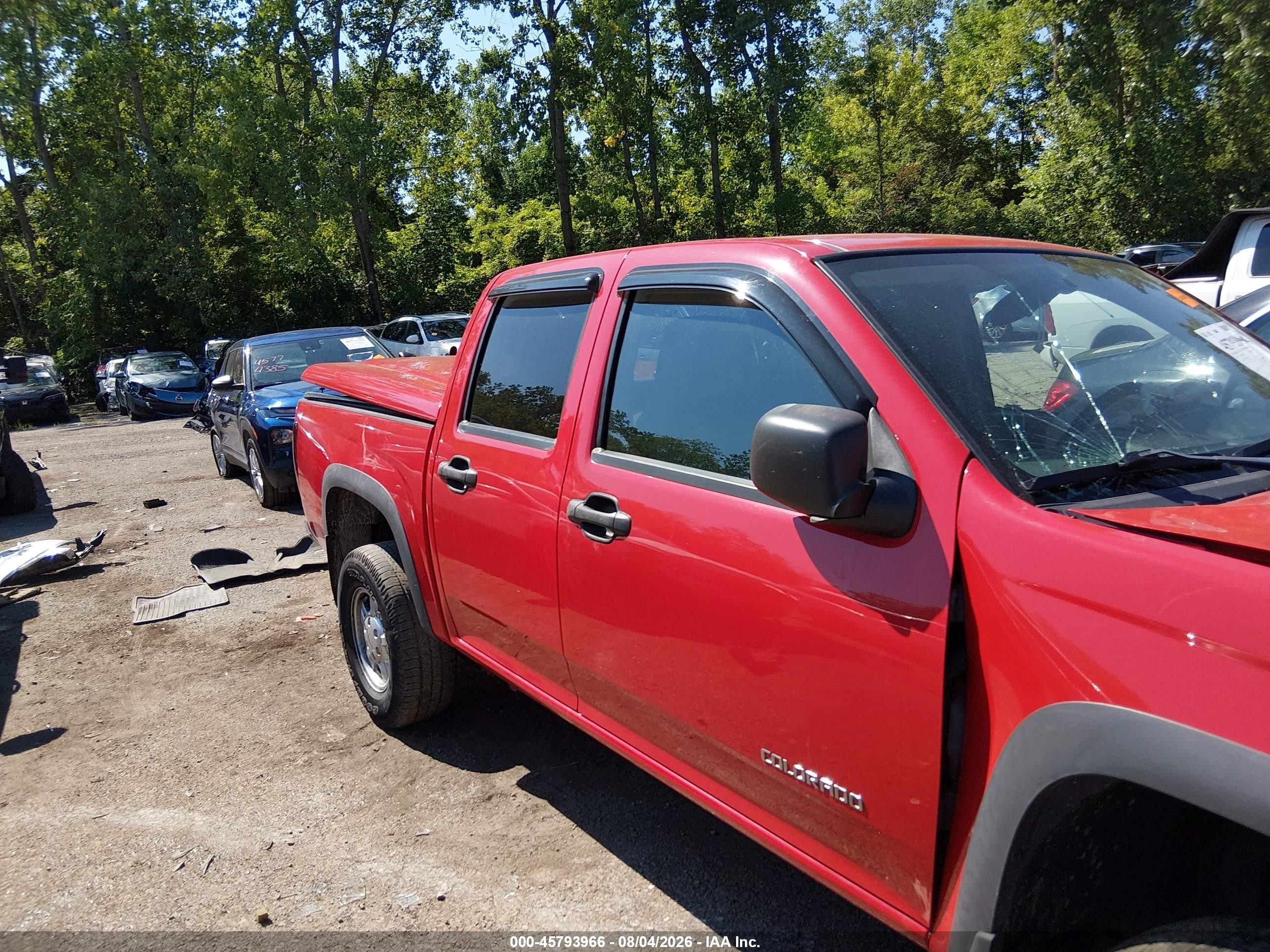2005 Chevrolet Colorado Ls Red vin: 1GCDT136058276993