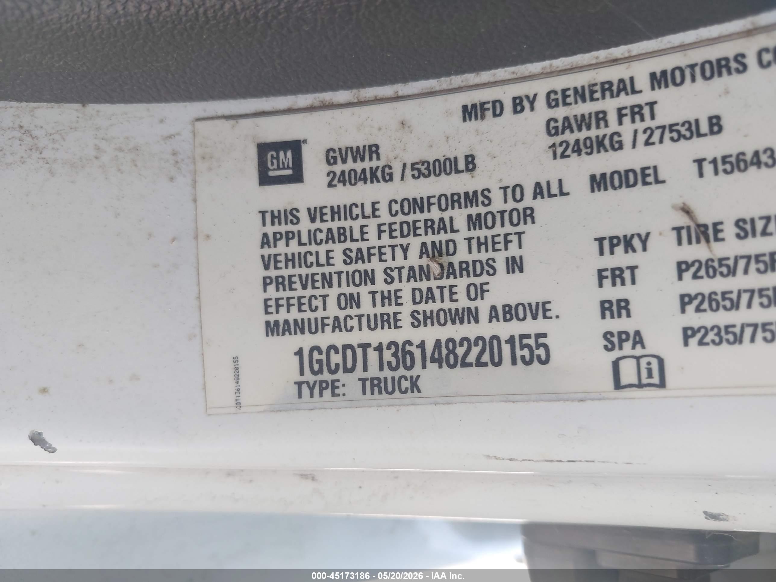 2004 Chevrolet Colorado Ls White vin: 1GCDT136148220155