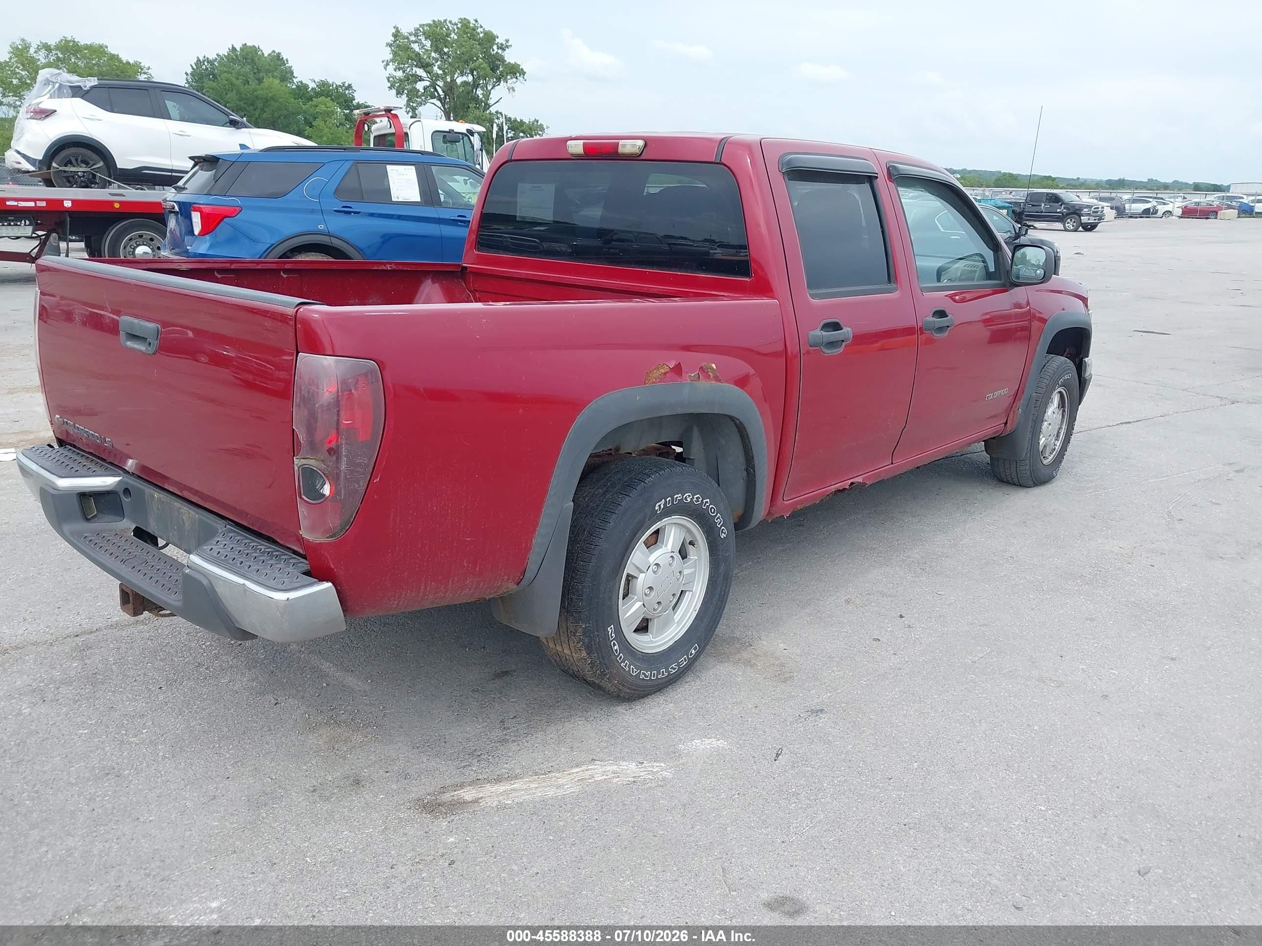 2005 Chevrolet Colorado Ls Red vin: 1GCDT136858225693