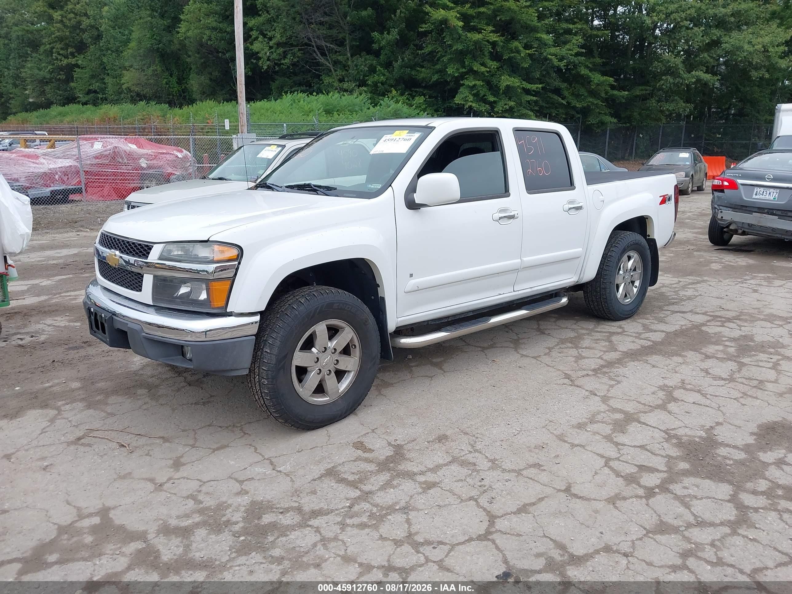 2009 Chevrolet Colorado Lt White vin: 1GCDT13E098153711